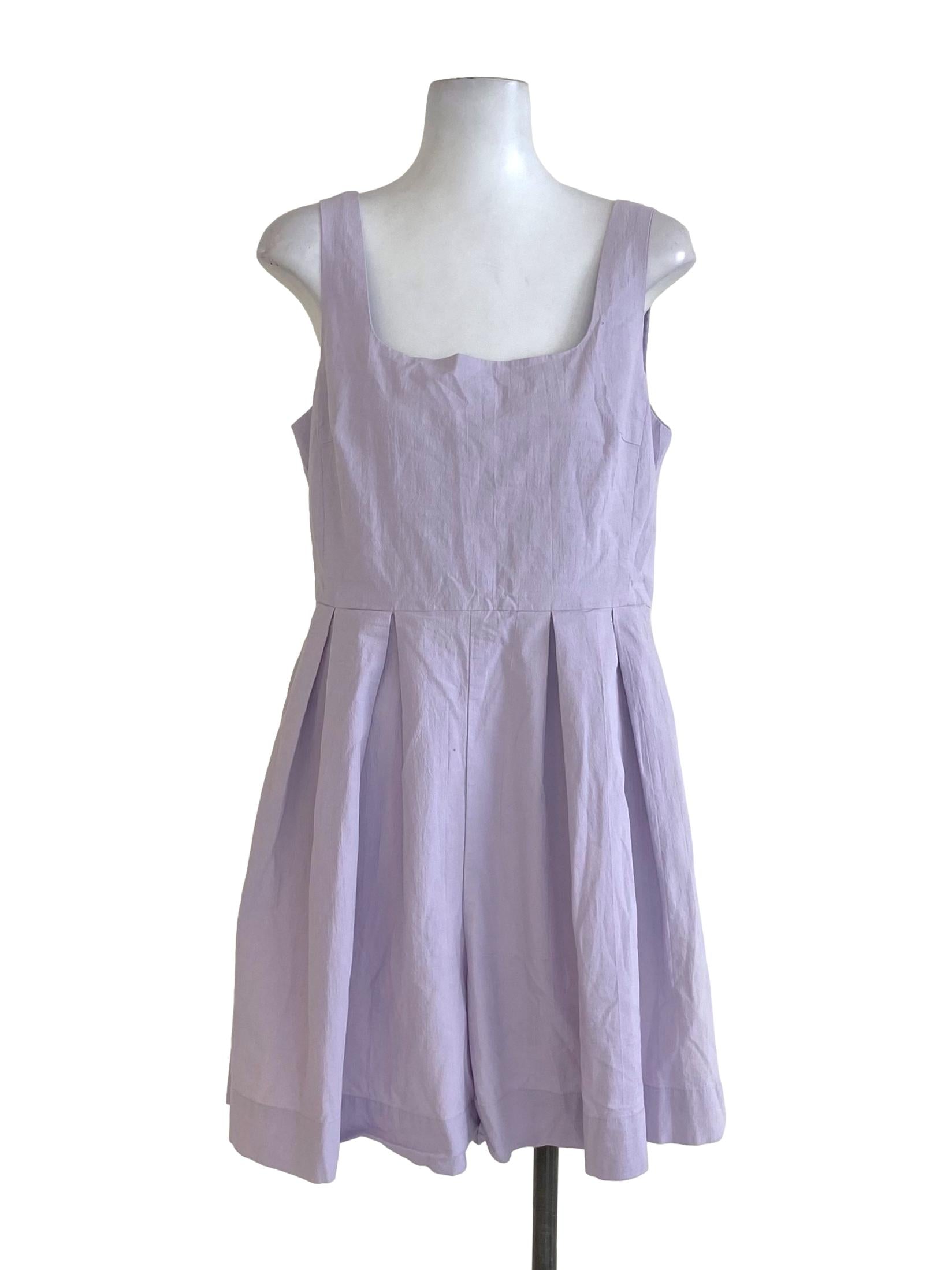 Love Bonito  Lilac Plain Rompers  | REFASH