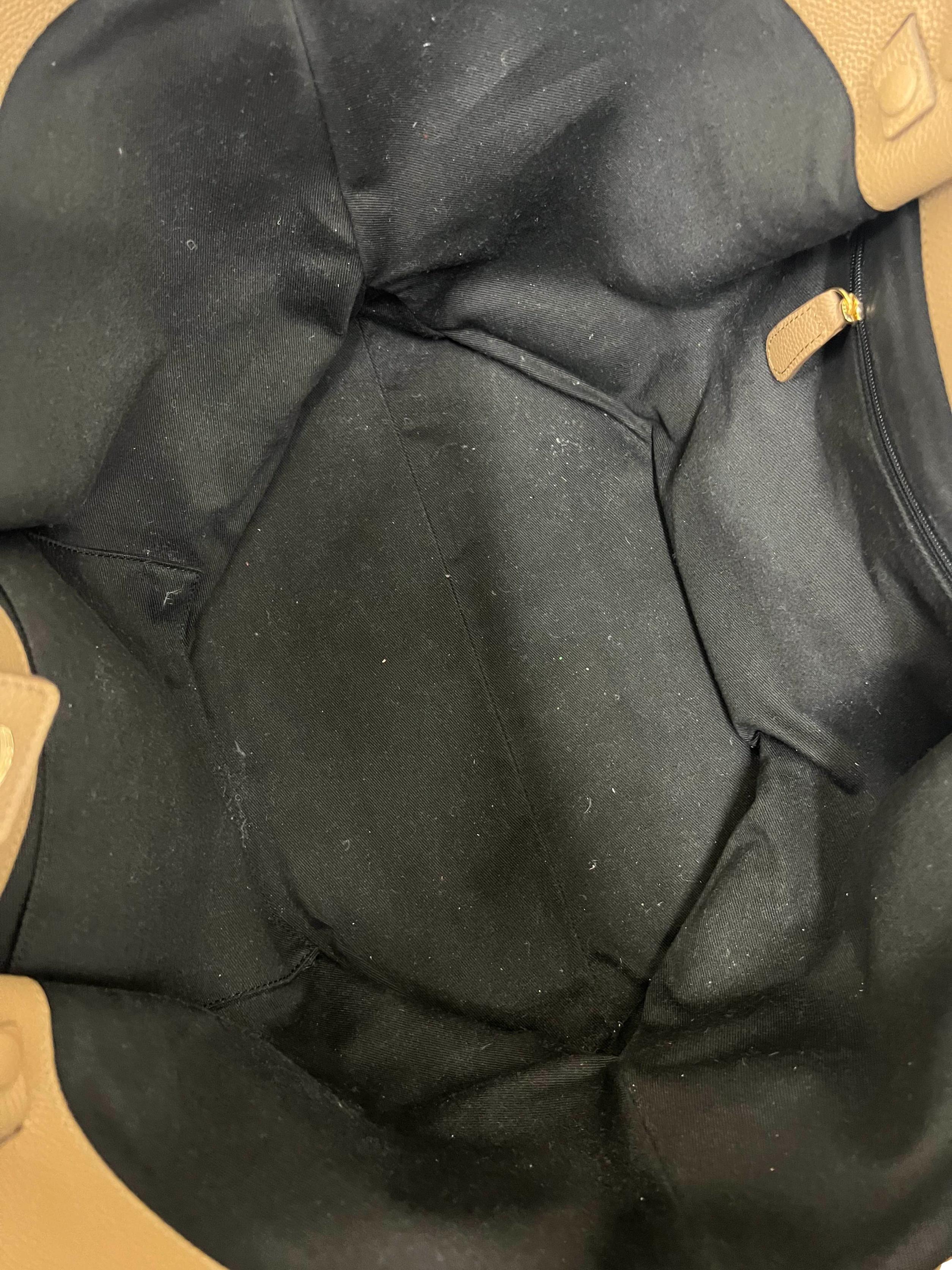 Large Tote Bag In Light Beige