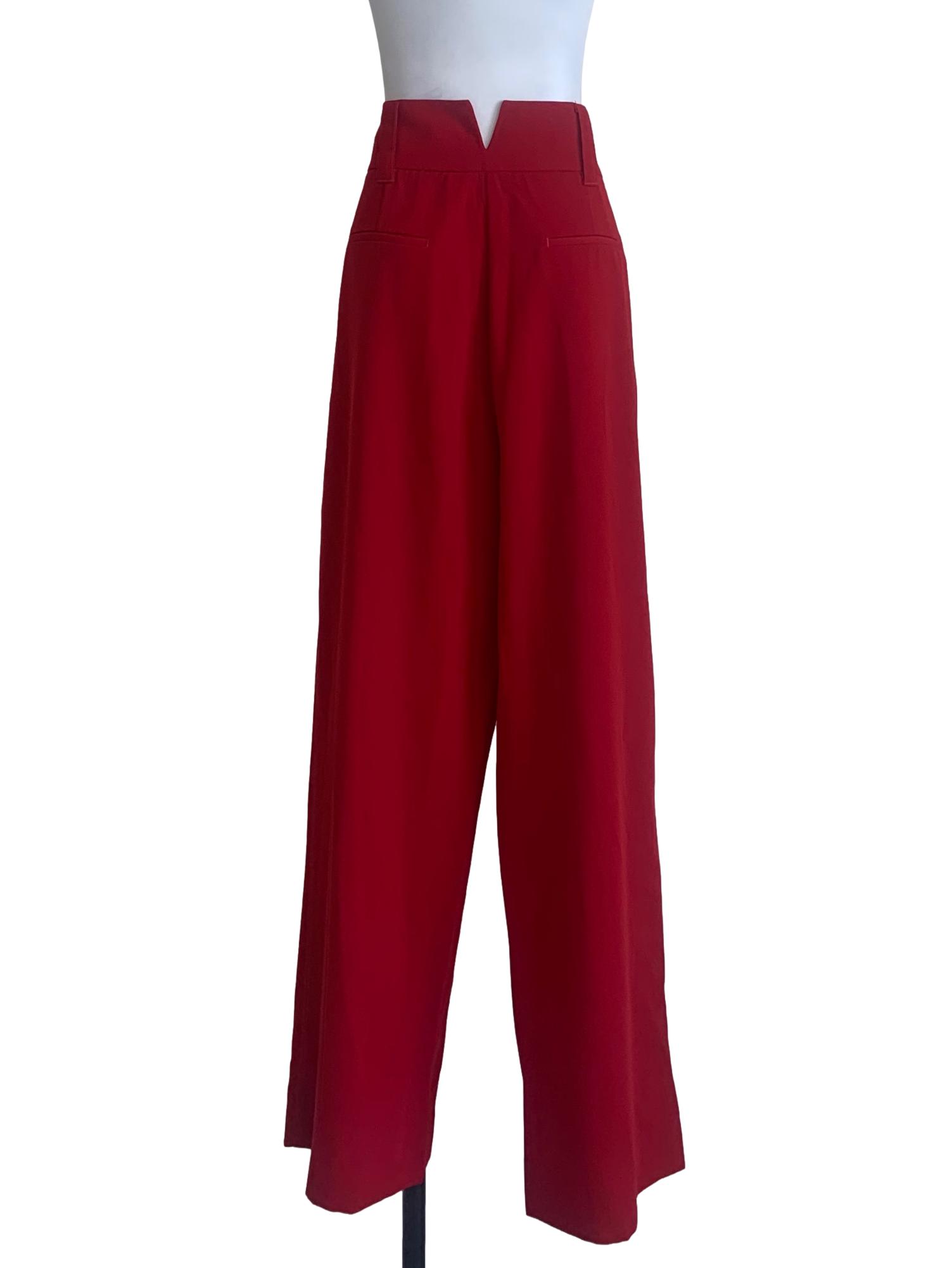 Ruby Red Wide Leg Pants