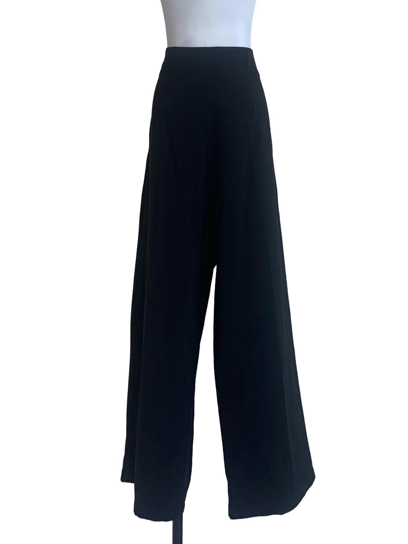 Coal Black Wide Leg Pants