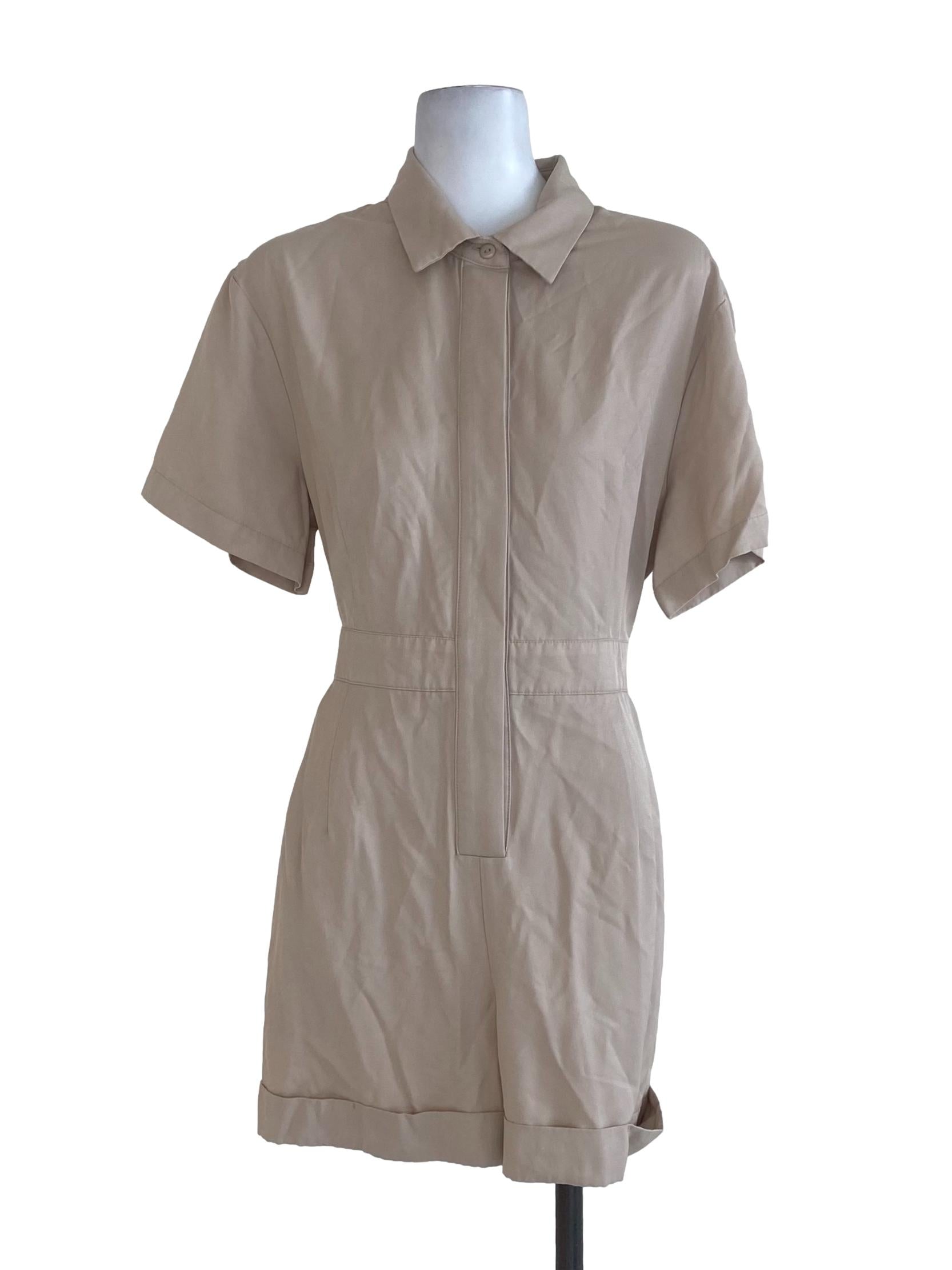 Love Bonito Light Tan Plain Rompers | REFASH