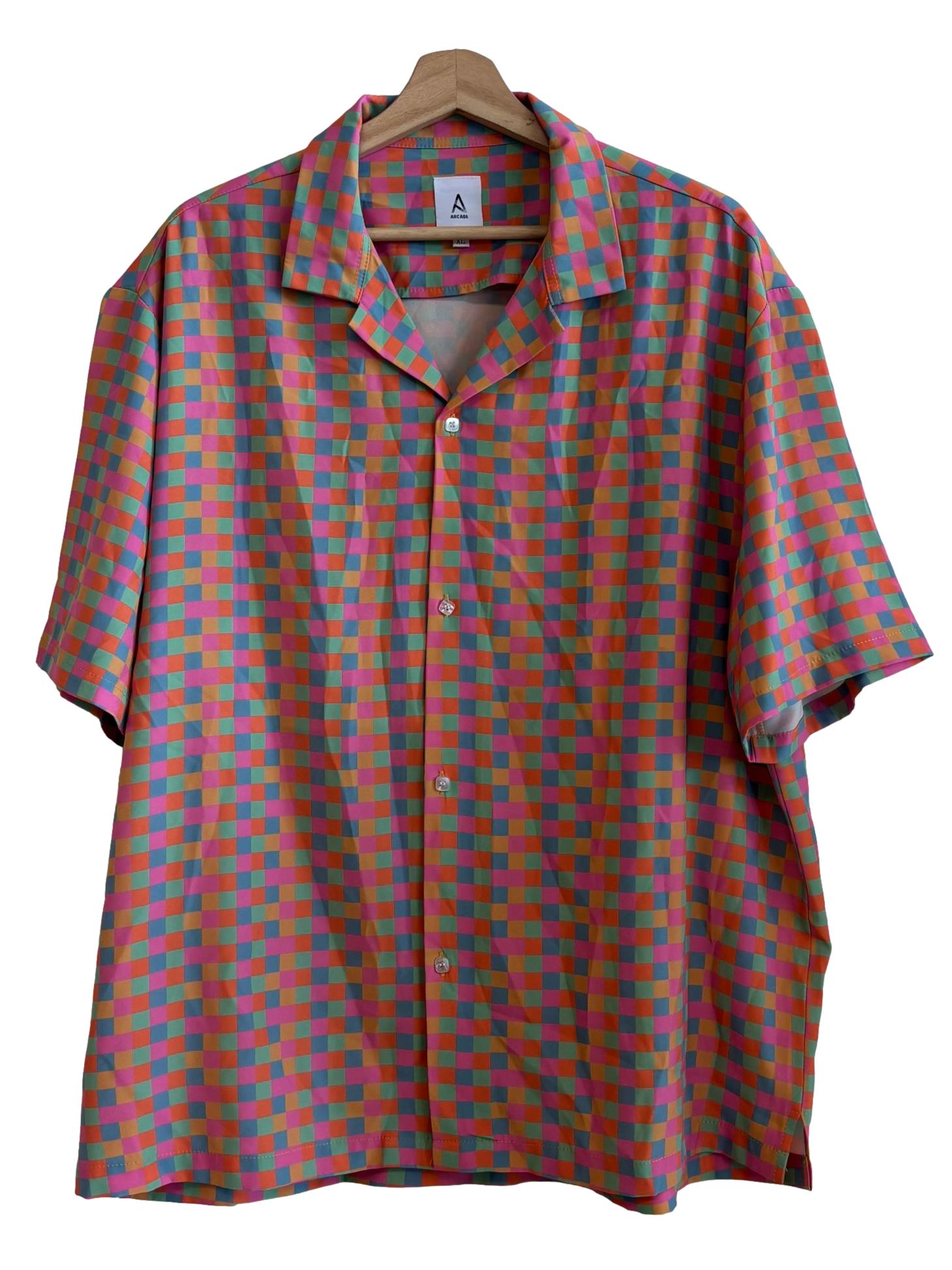 Colourful Checkered Short Sleeve Shirt