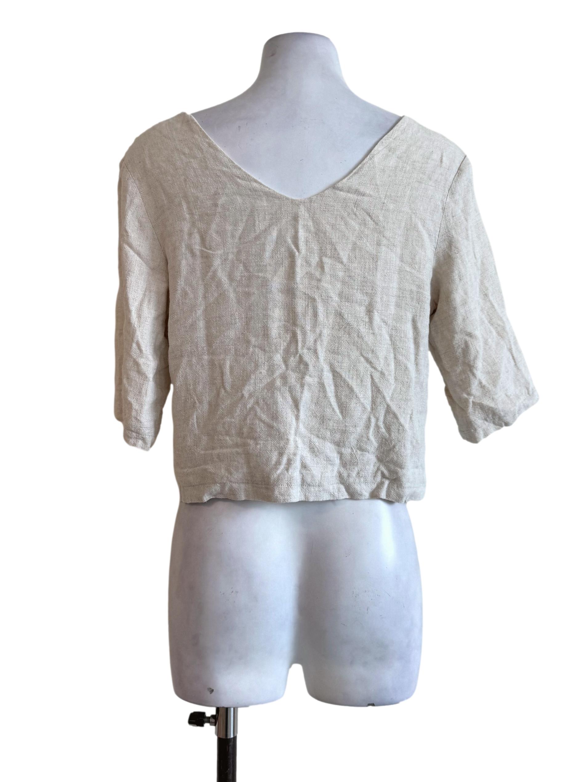 Wheat Beige Quarter Sleeve Outer