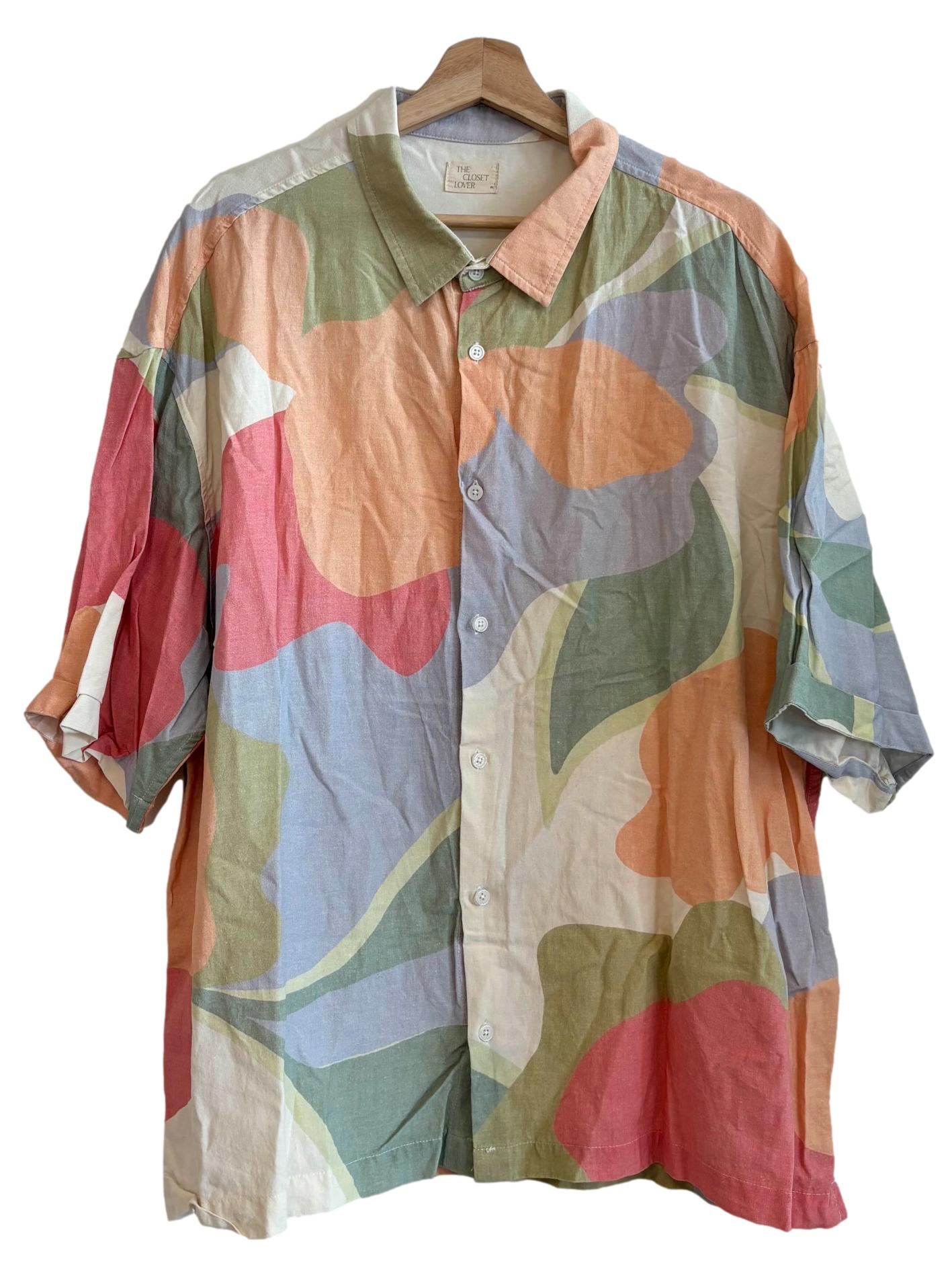 Colourful Abstract Print Cotton Shirt