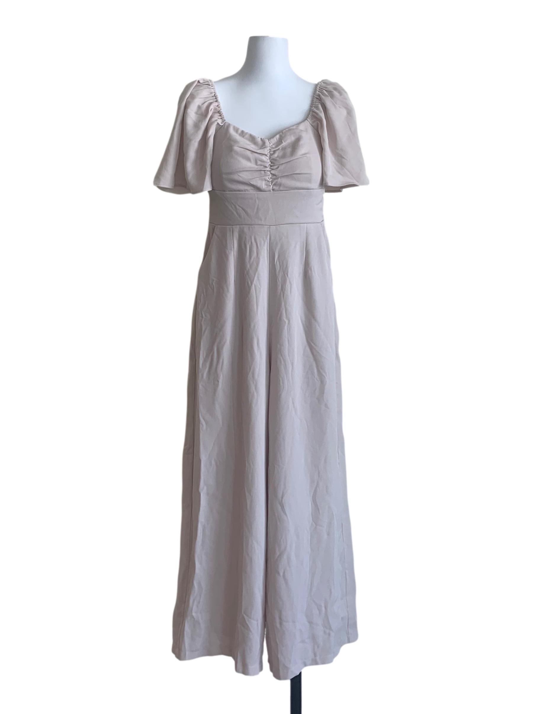 Pale Misty Lavender Wide Leg Jumpsuit
