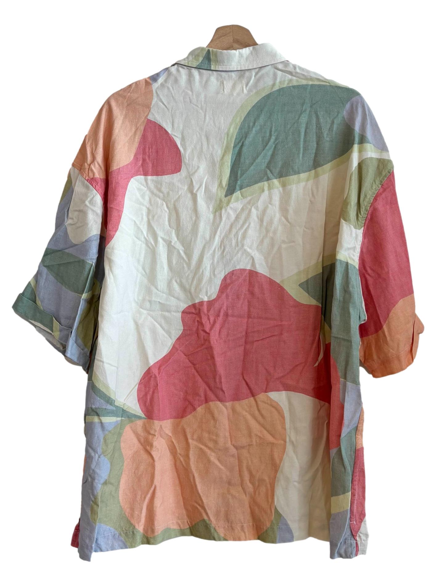 Colourful Abstract Print Cotton Shirt
