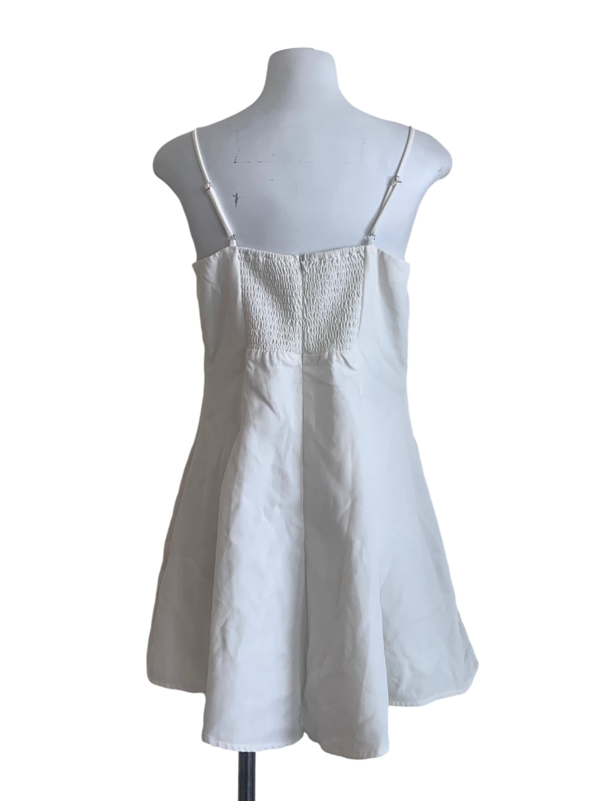 Chiffon White Spaghetti Strap Romper