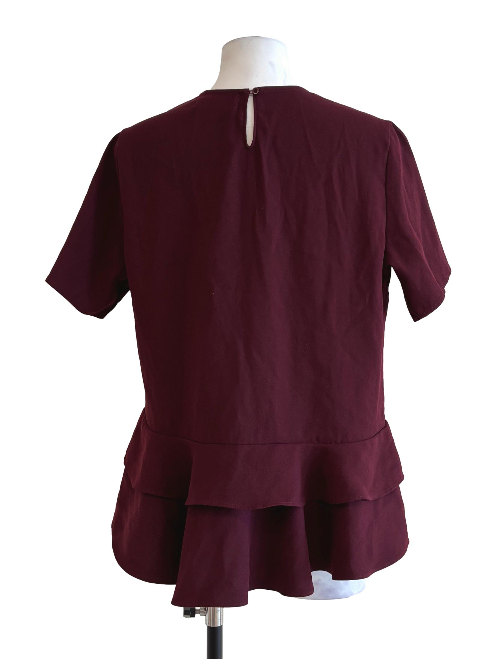 Jam Purple Peplum Top TEM