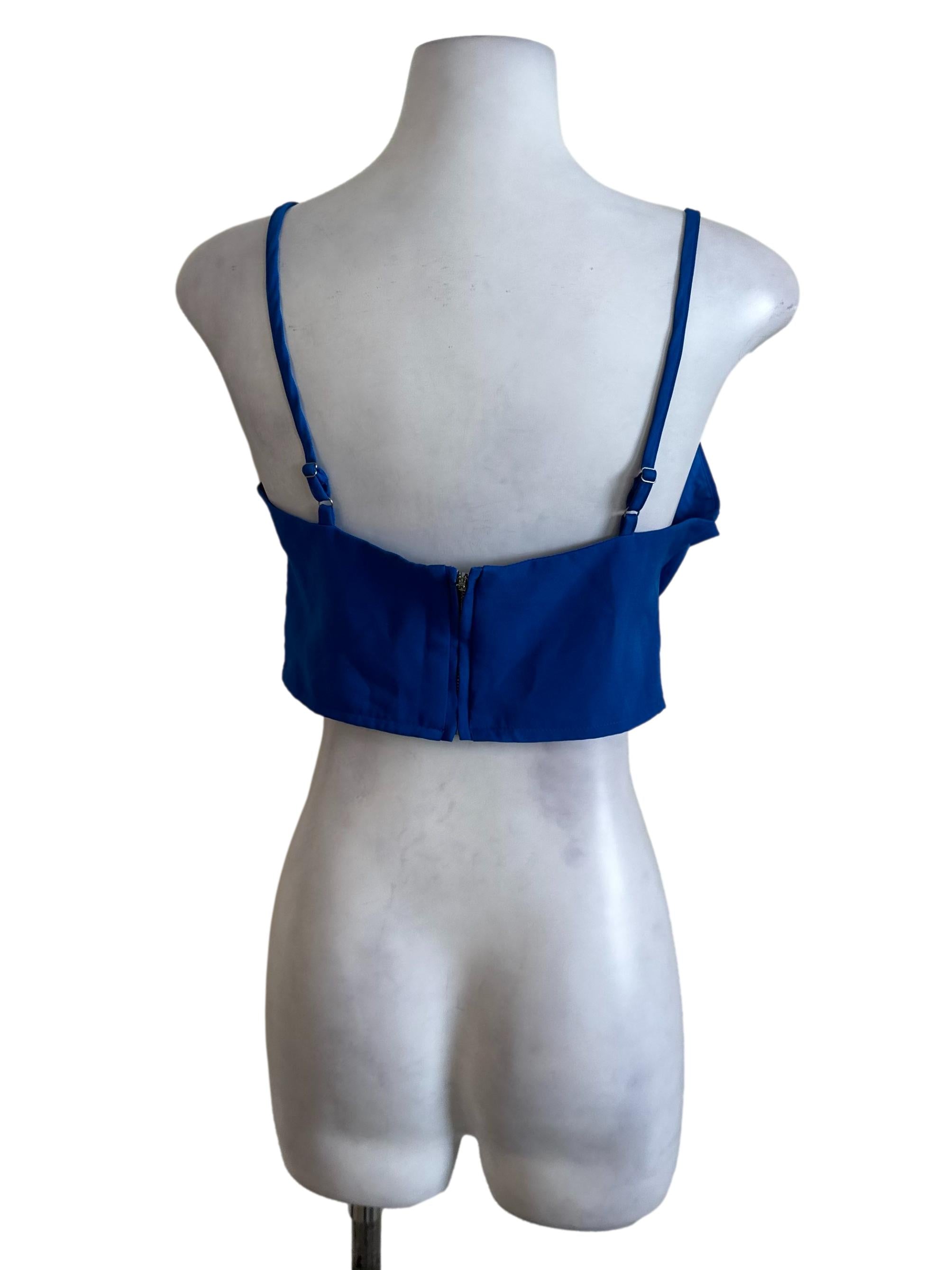 Sea Blue Asymmetric Top
