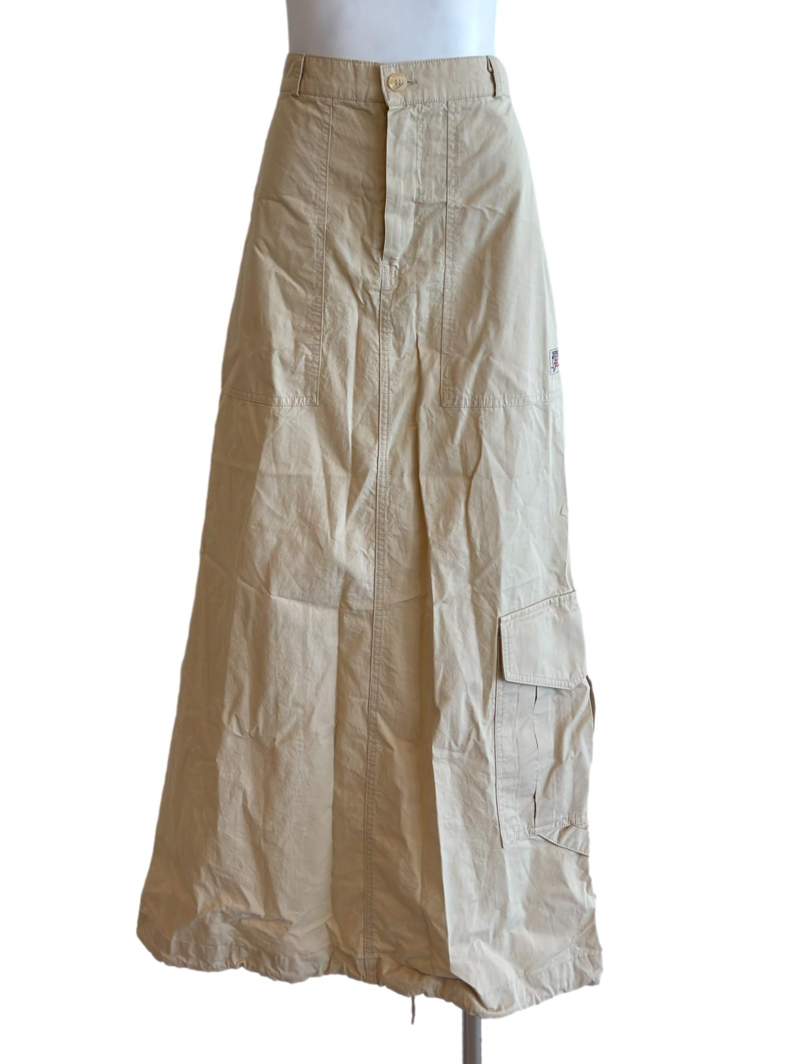 Khaki Beige Maxi Skirt