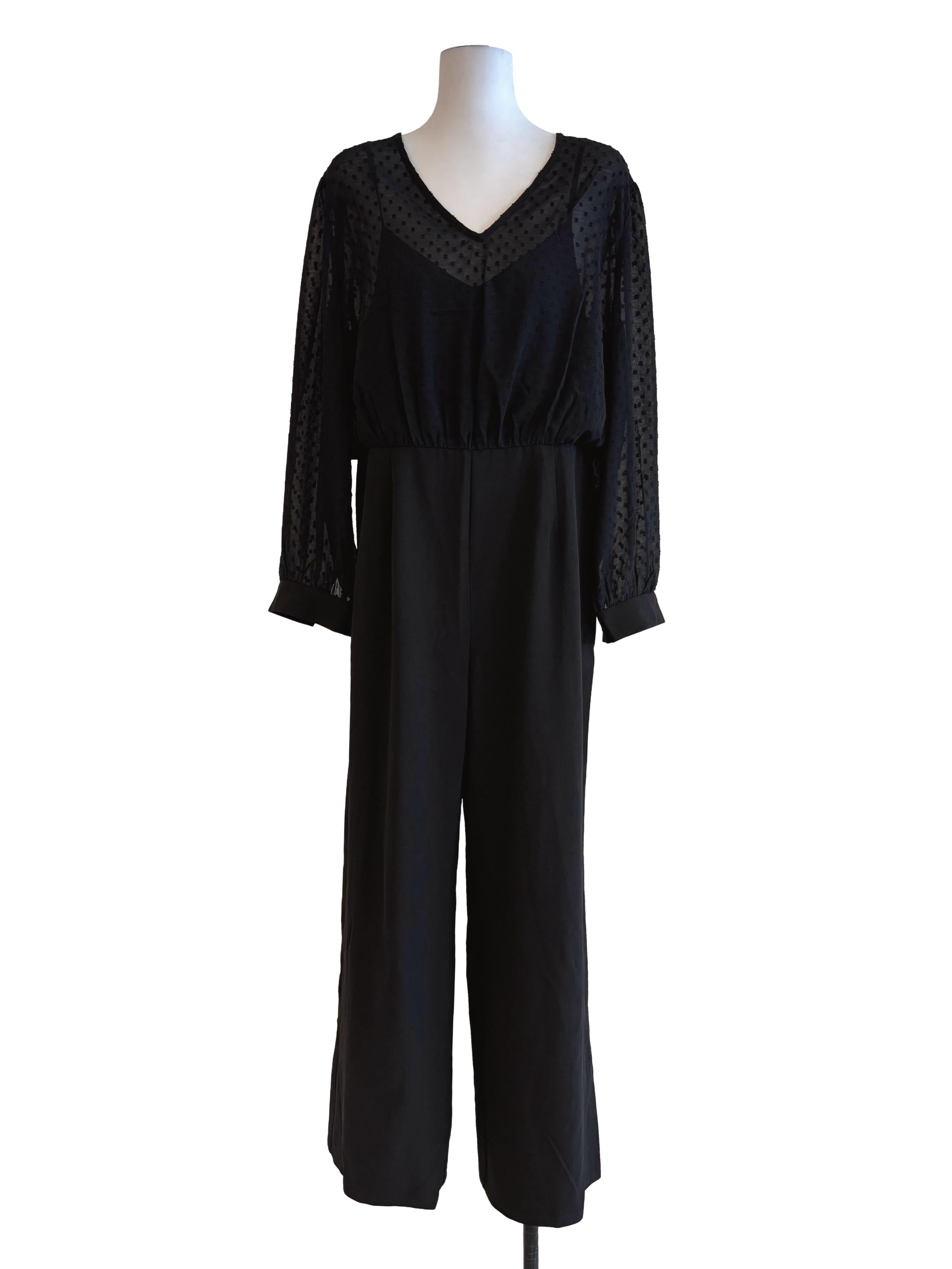 Jet Black Sheer Jumpsuit LB