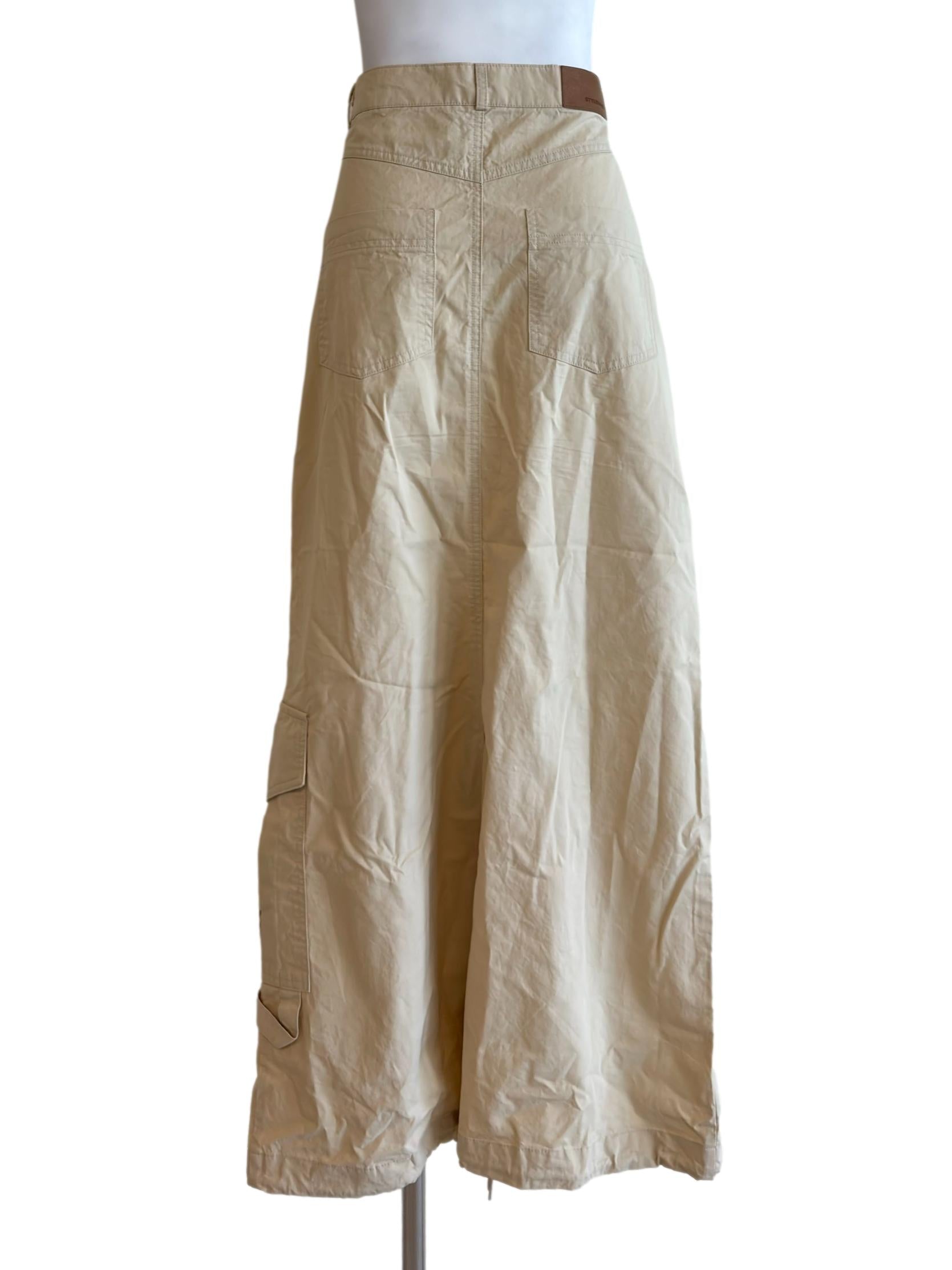 Khaki Beige Maxi Skirt