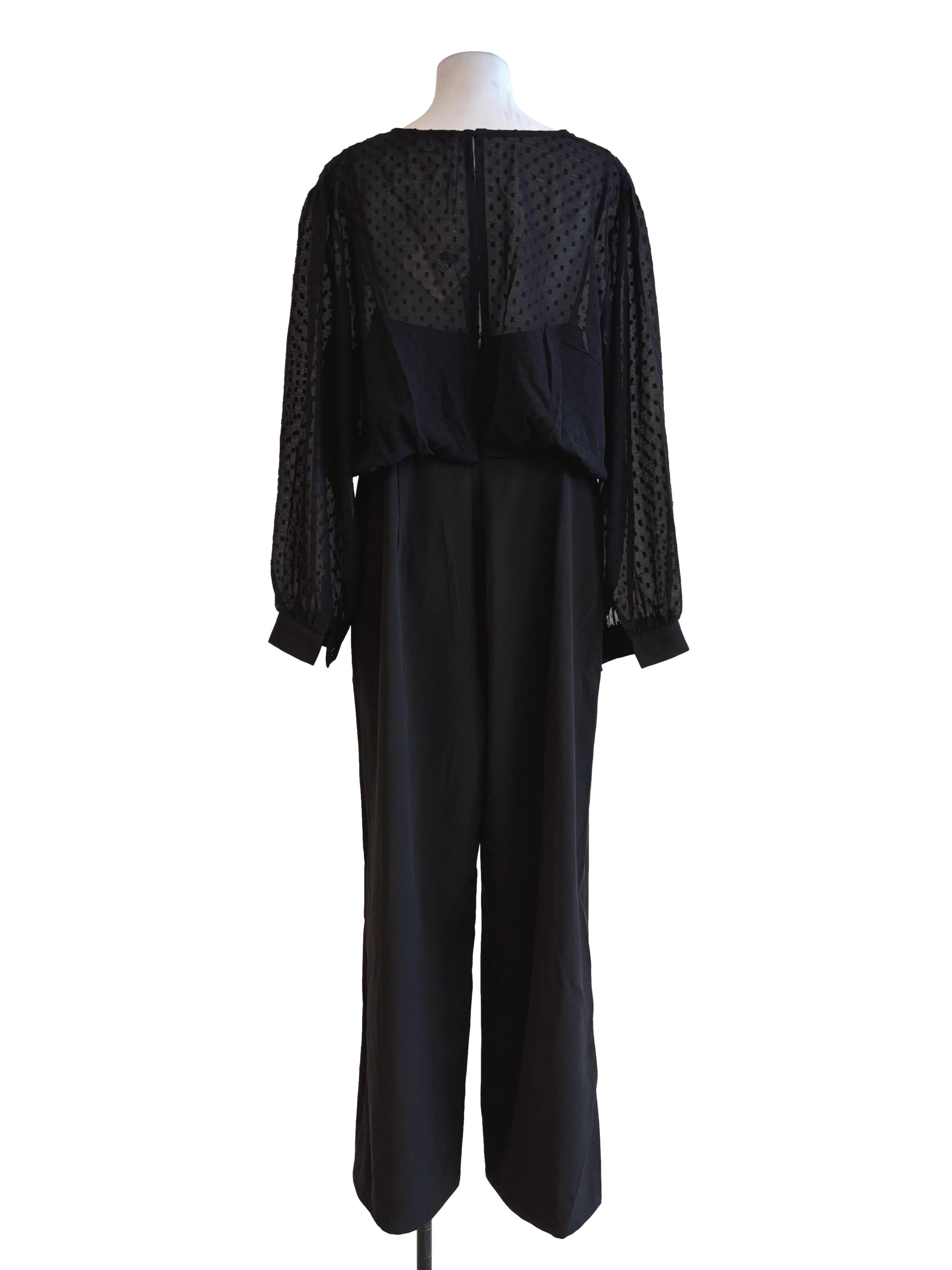 Jet Black Sheer Jumpsuit LB