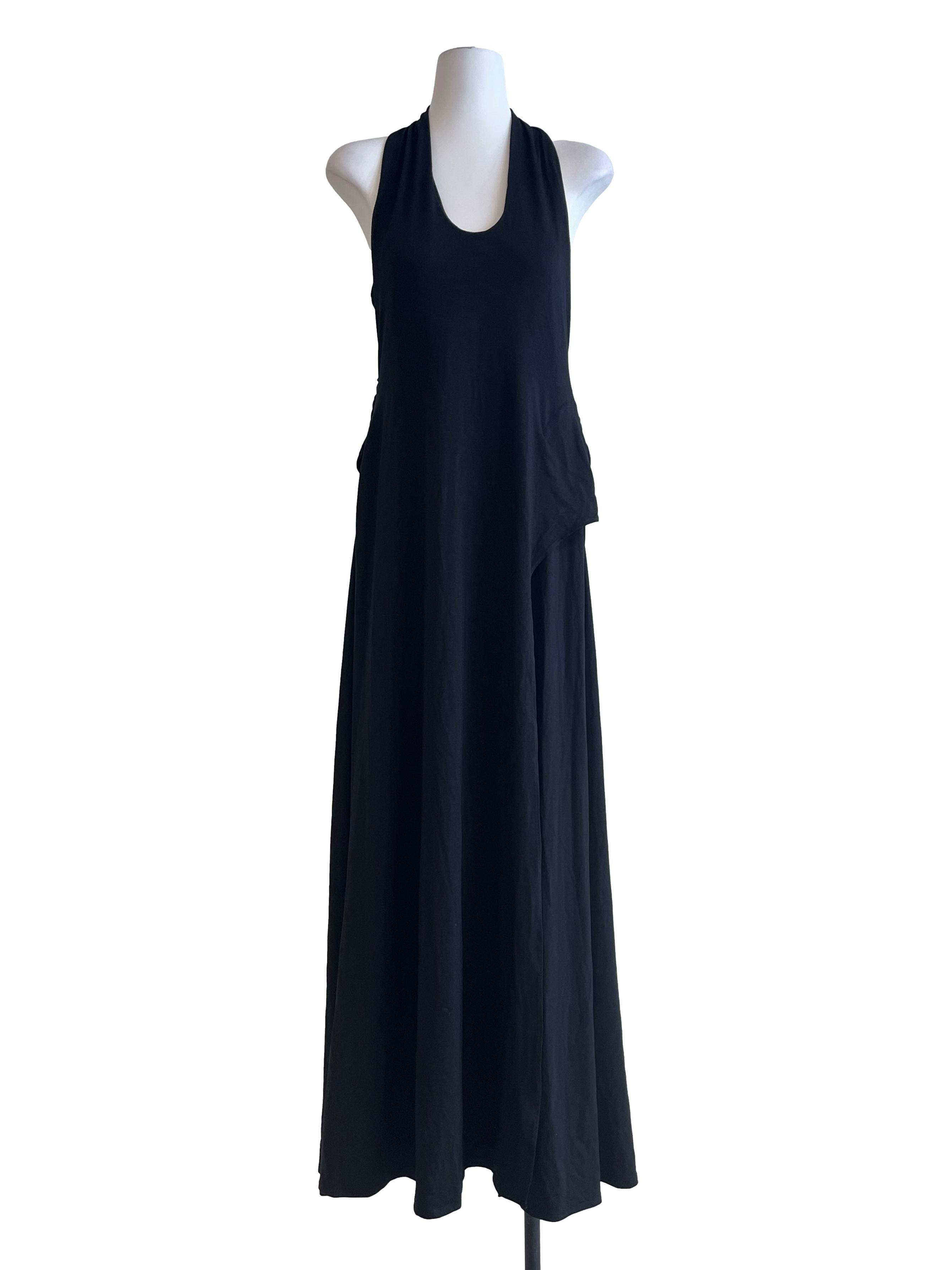 Jade Black Halter Strap Dress