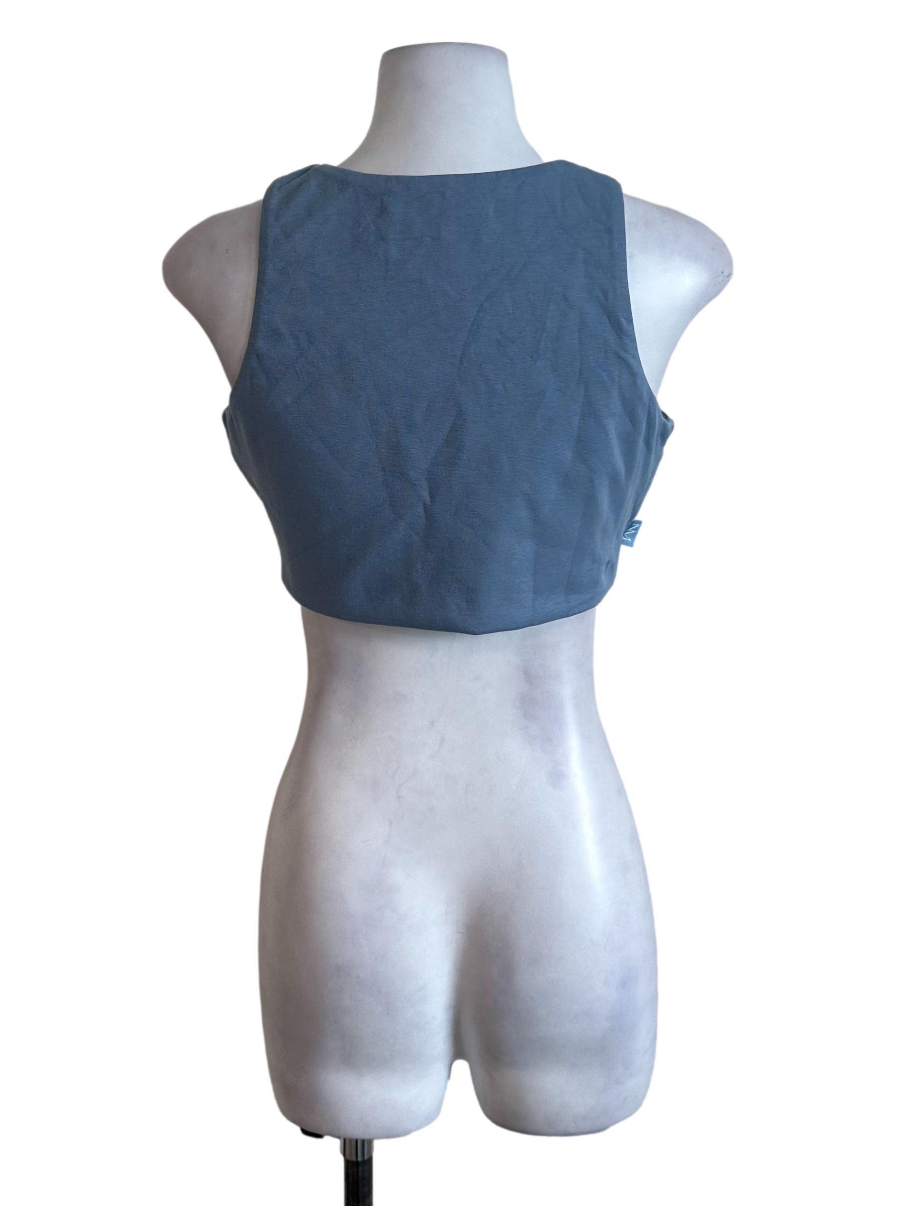 Dusty Blue Plain Top