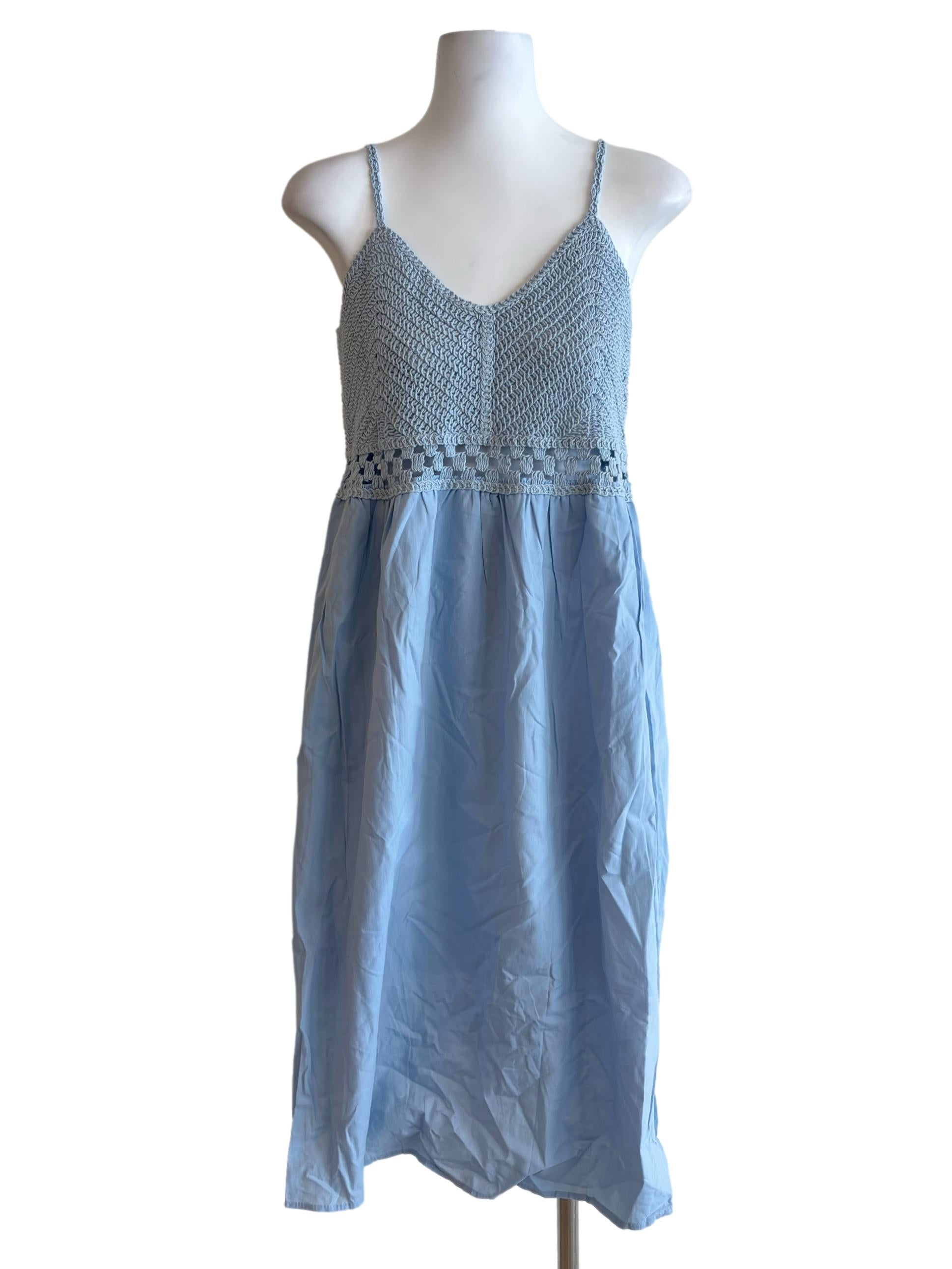 Baby Blue Crochet Dress