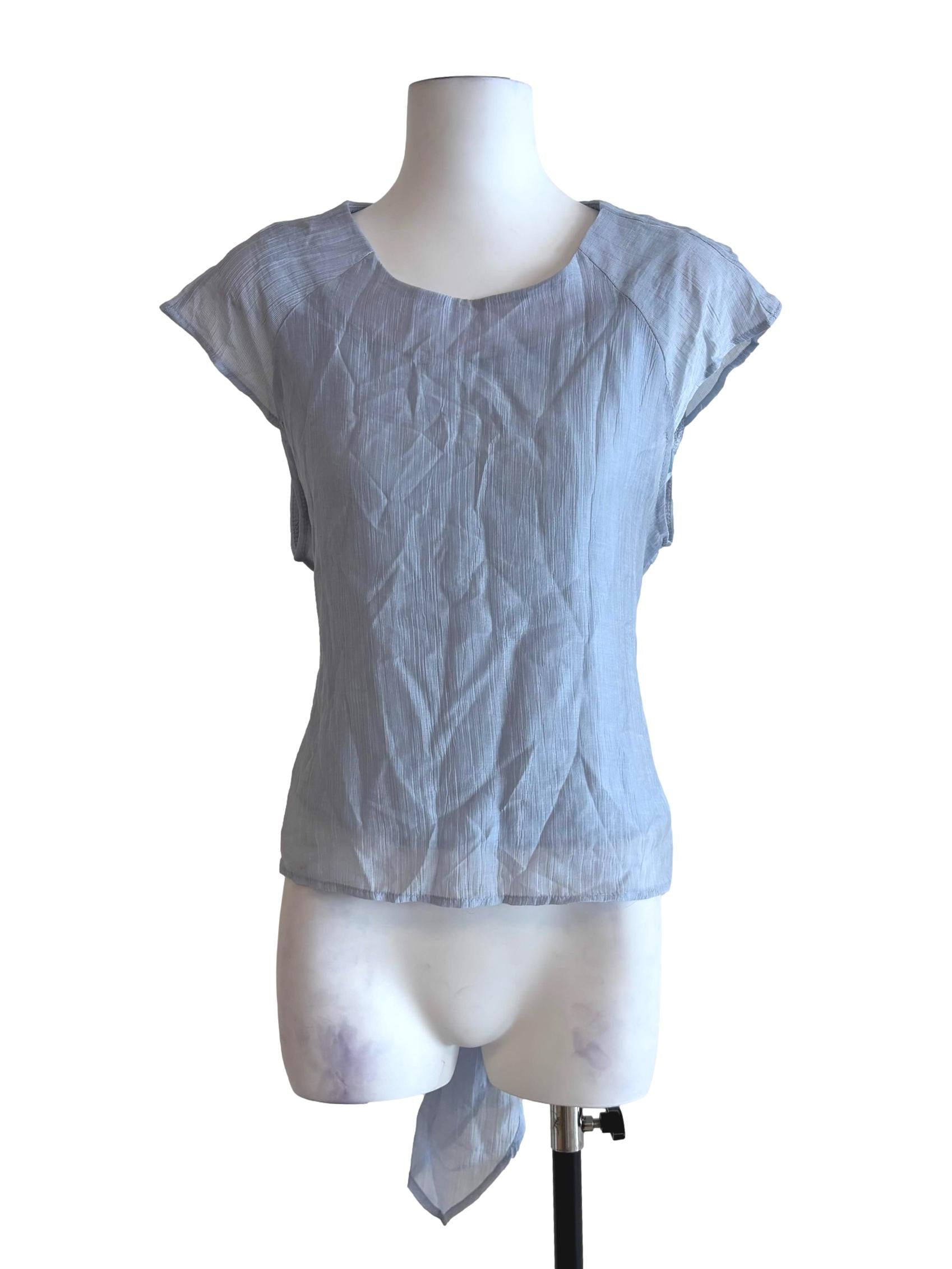Baby Blue Ribbon Top