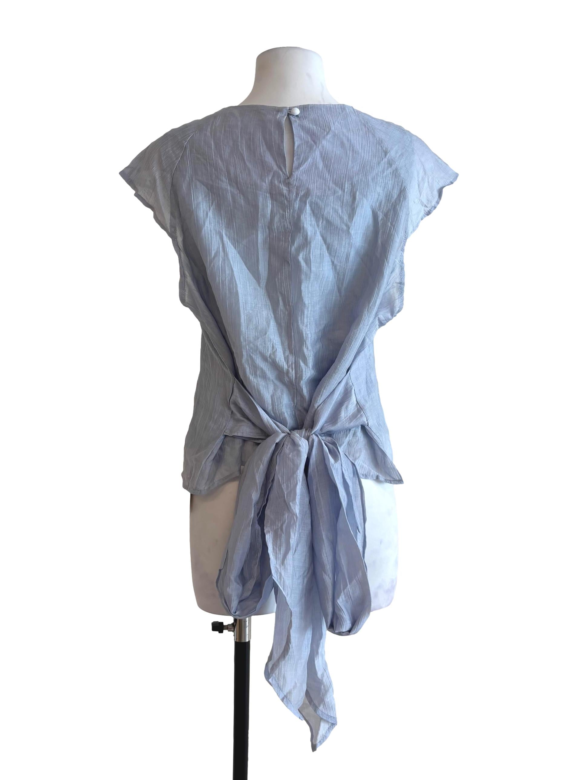 Baby Blue Ribbon Top