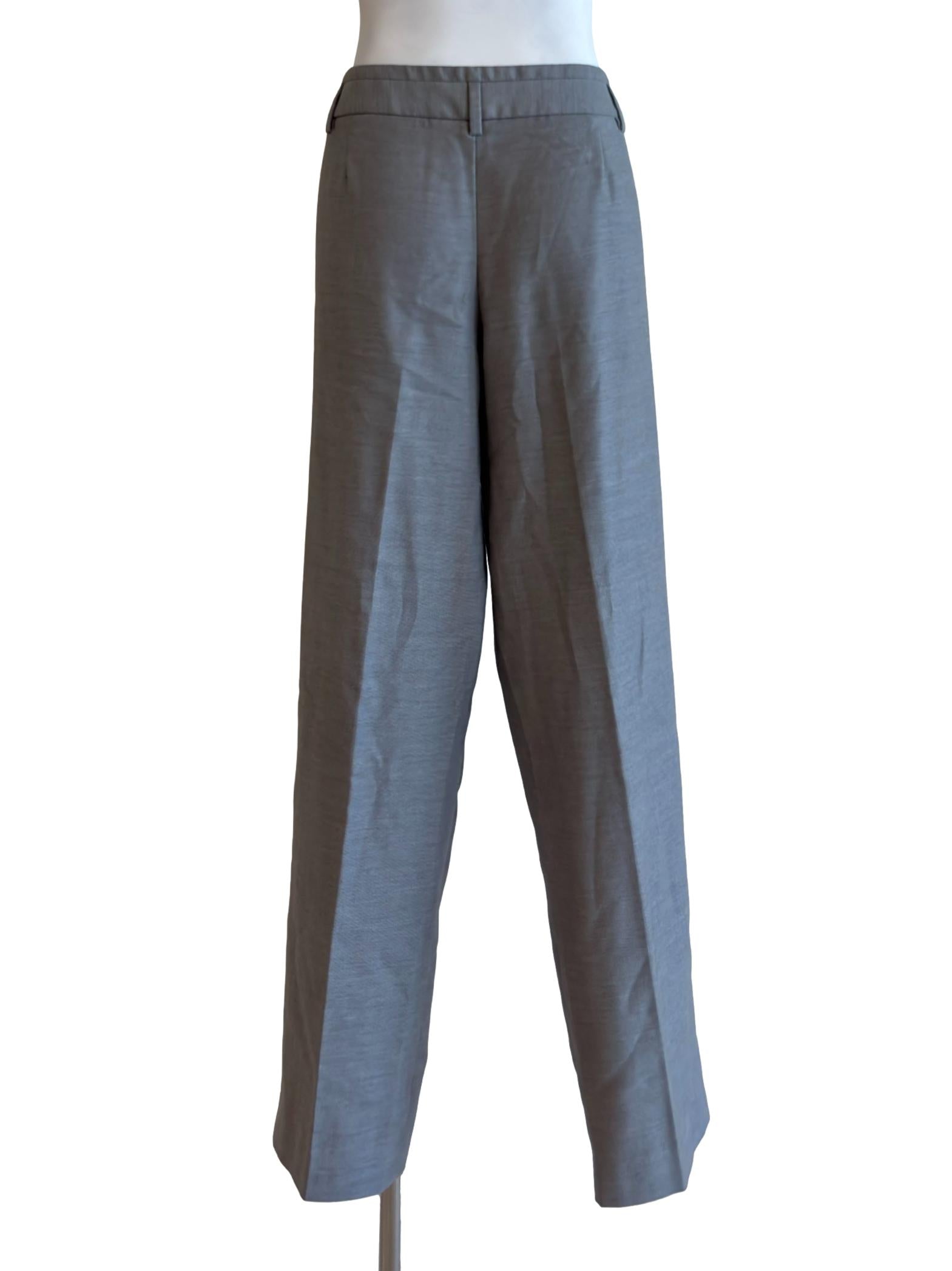 Fossil Grey Low Waist Suit Pants