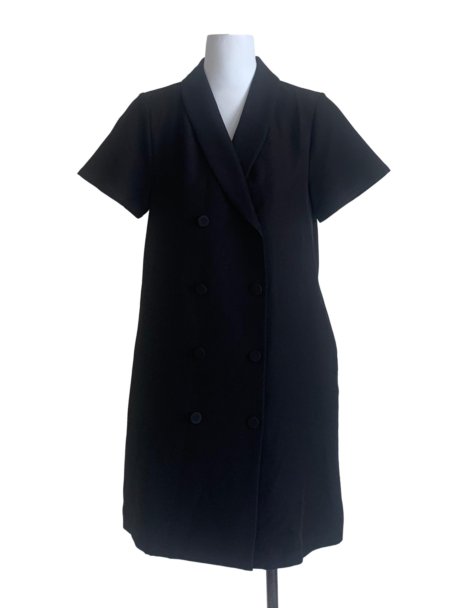 Midnight Black Collared Dress