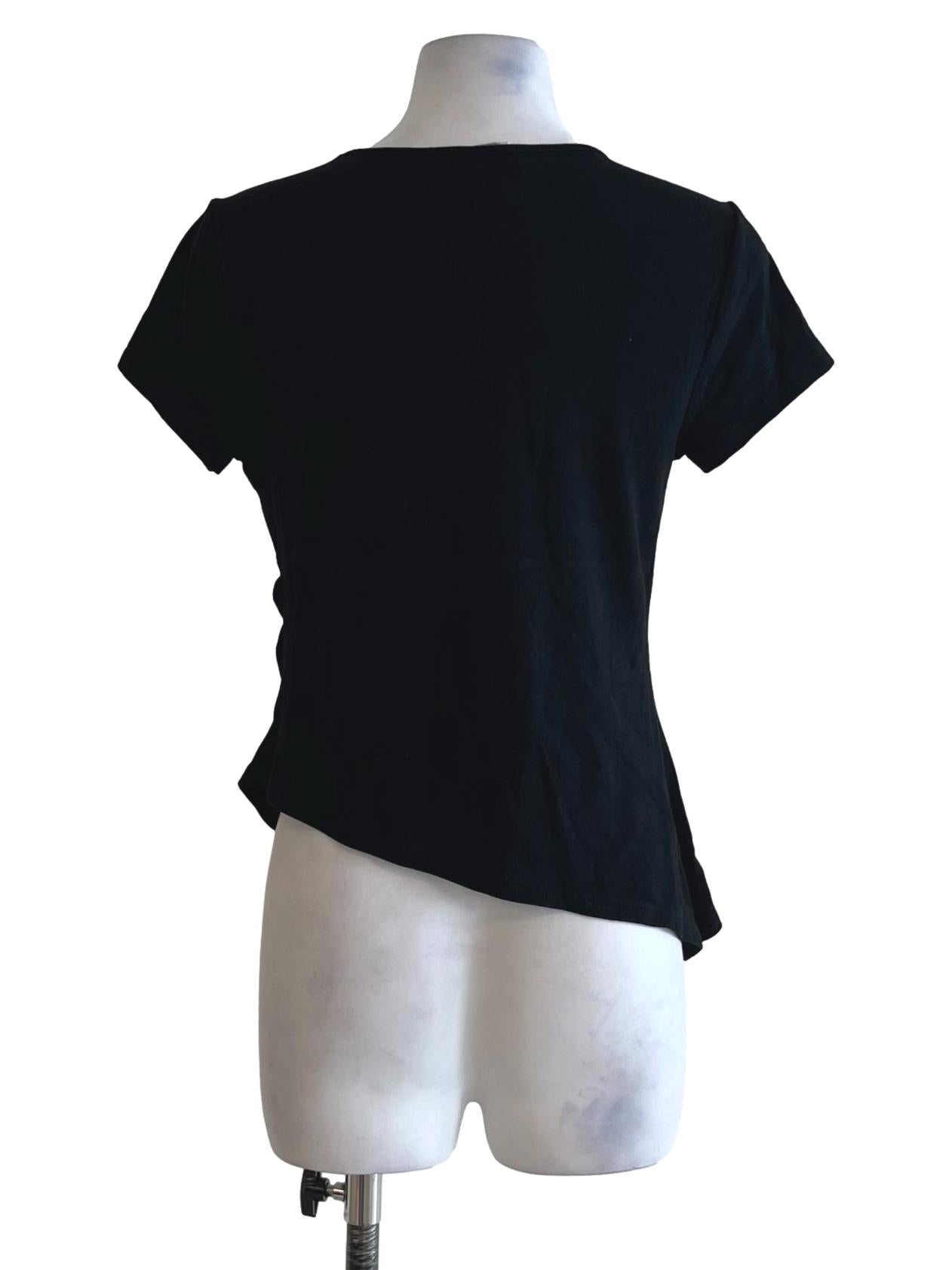 Black Jewel Neckline T-Shirt