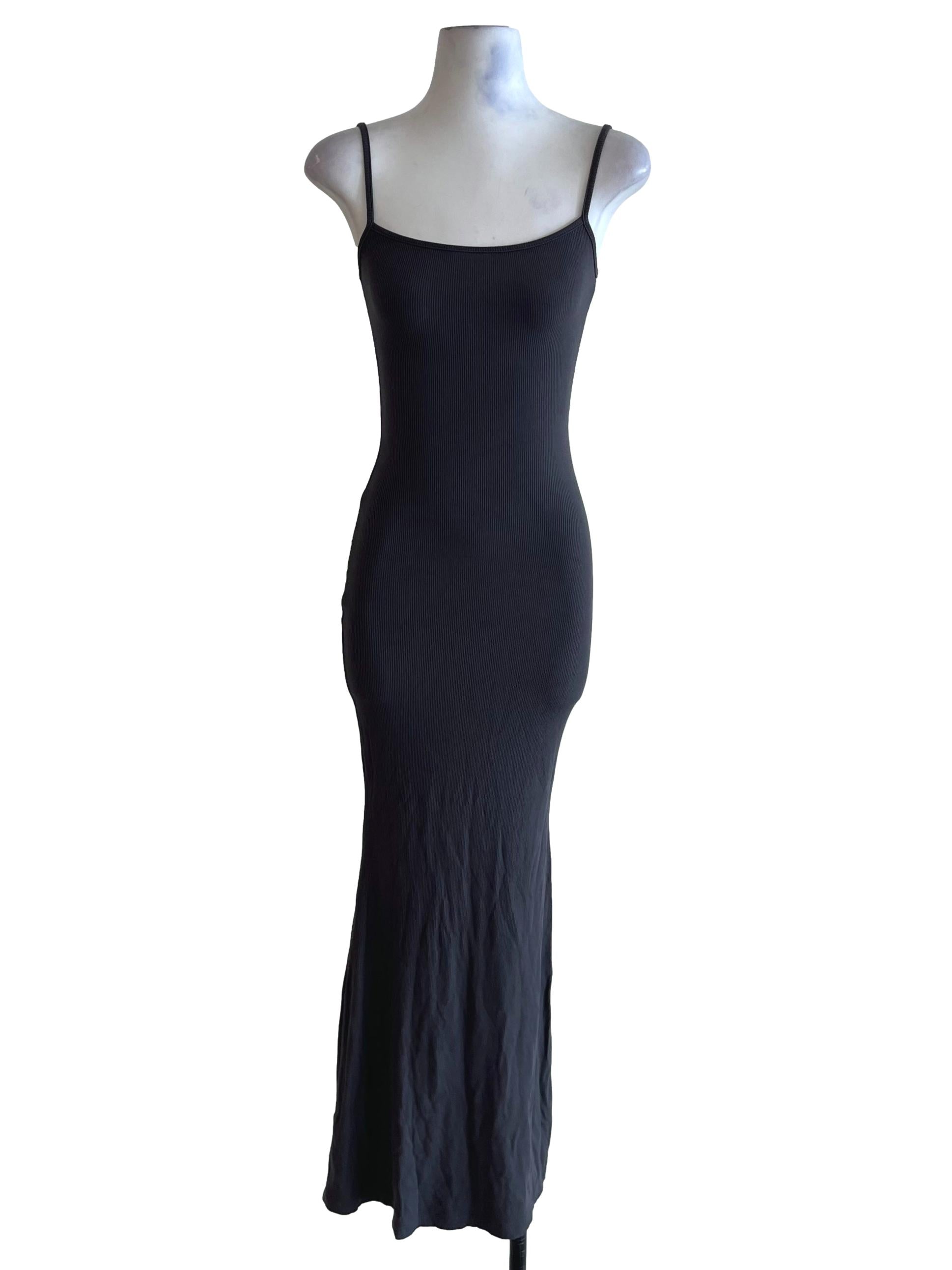 Grey Spaghetti Strap Bodycon Dress