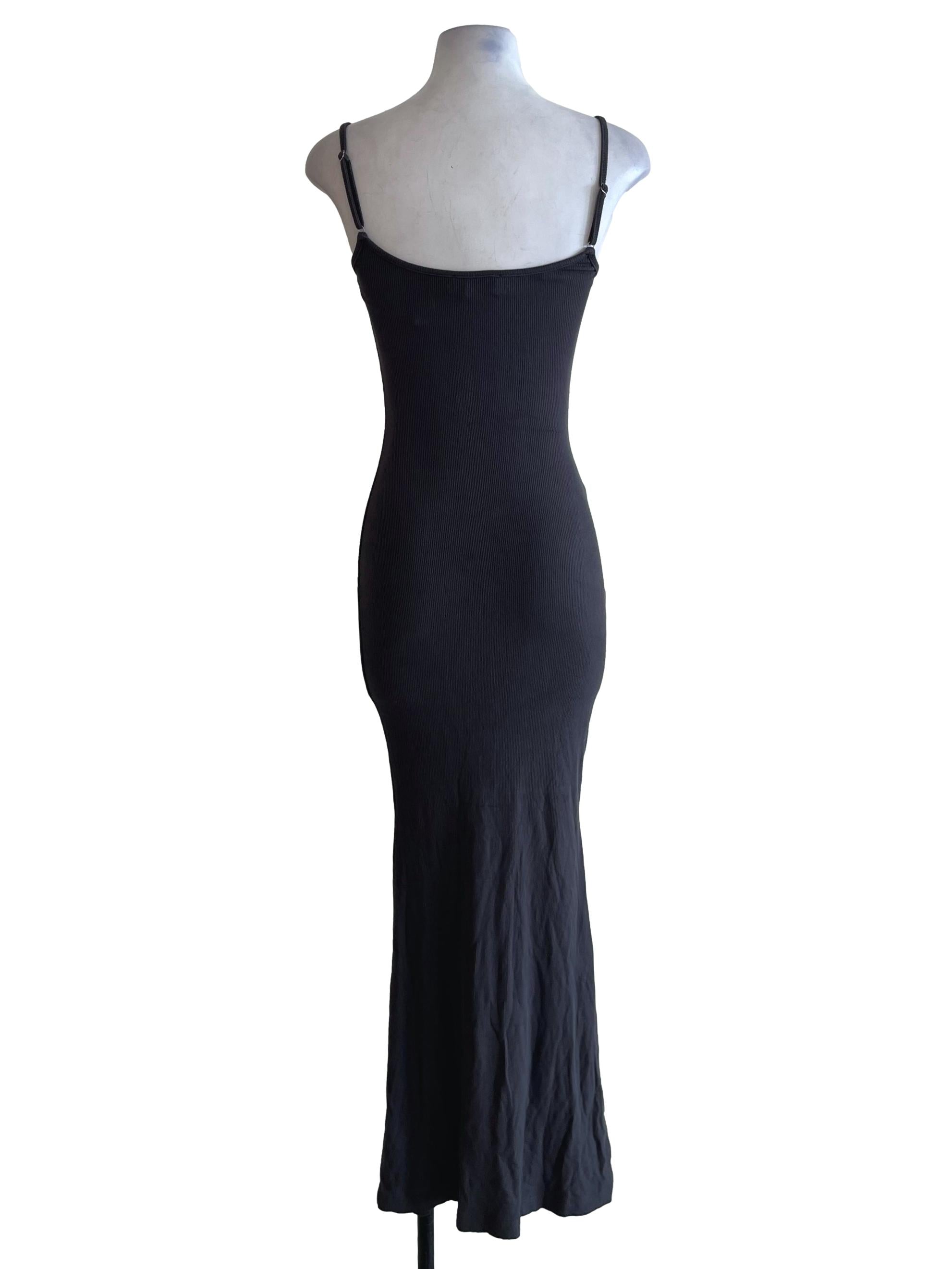 Grey Spaghetti Strap Bodycon Dress