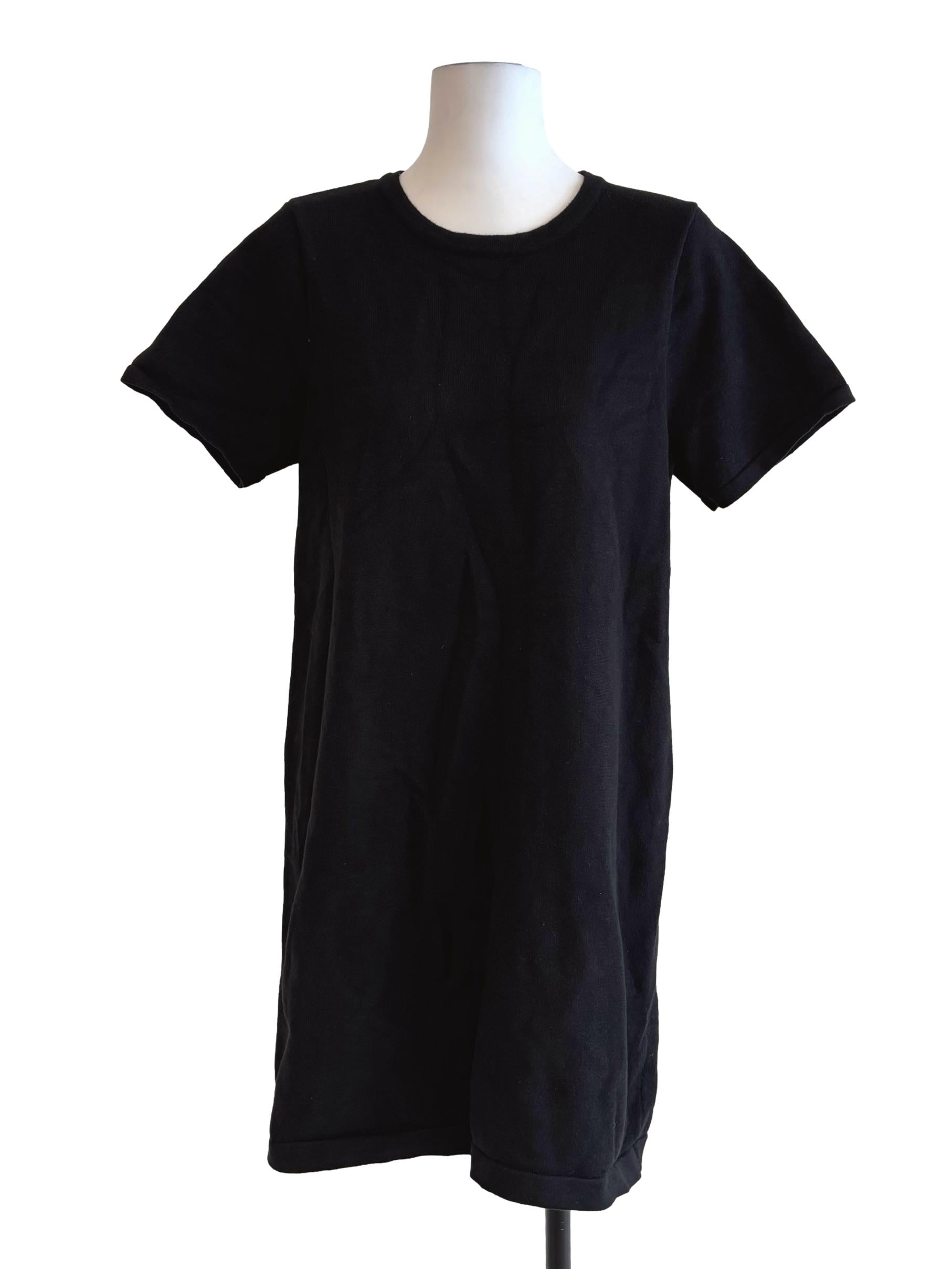 Eerie Black Short Sleeve Knit Dress