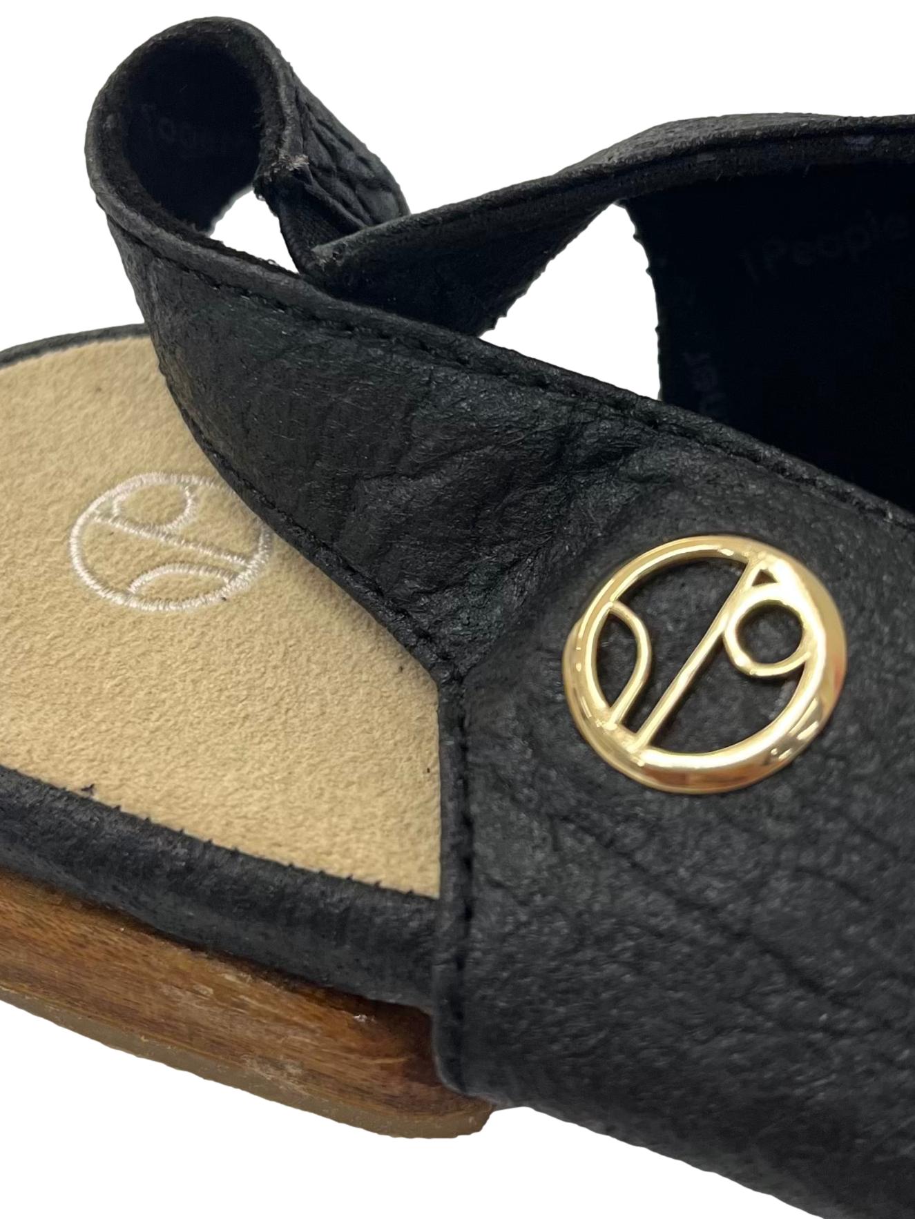 Charcoal Black Cannes Slingback Flat