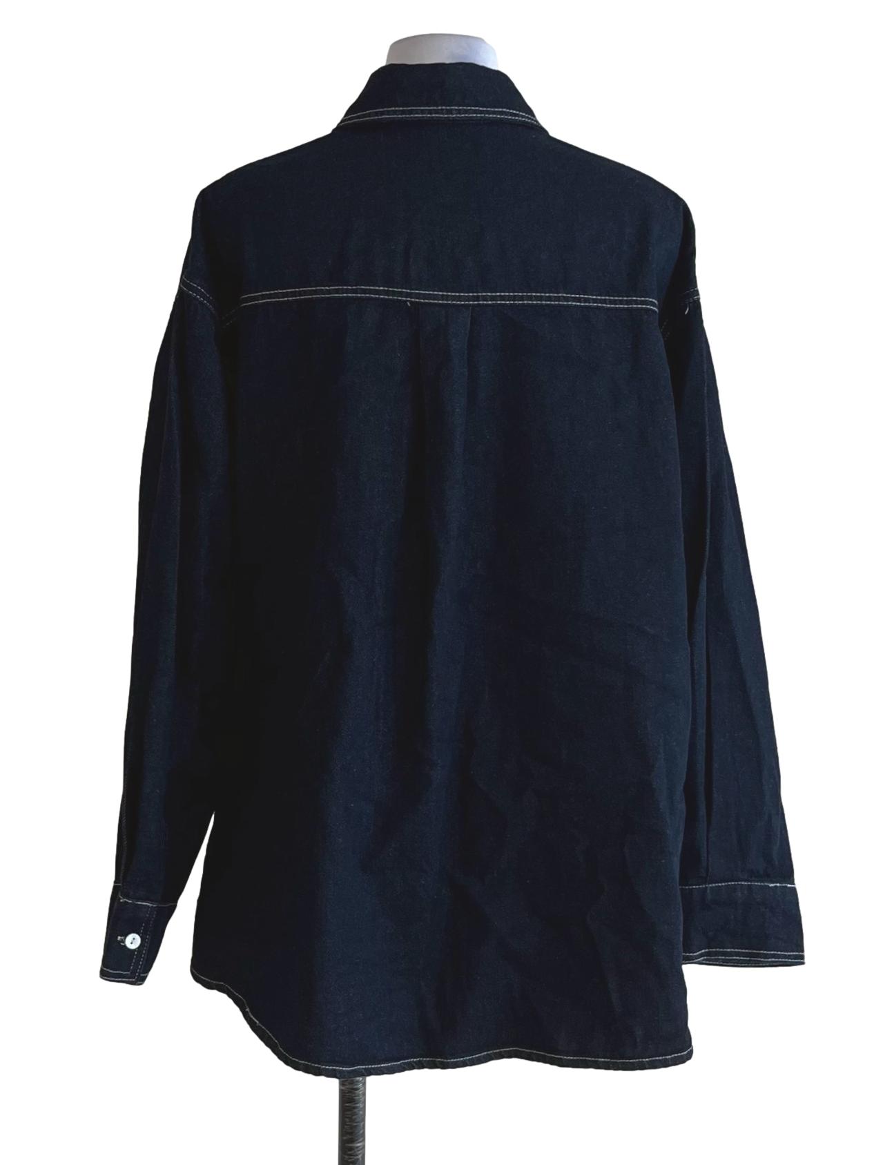 Blue Denim Button Down Blouse