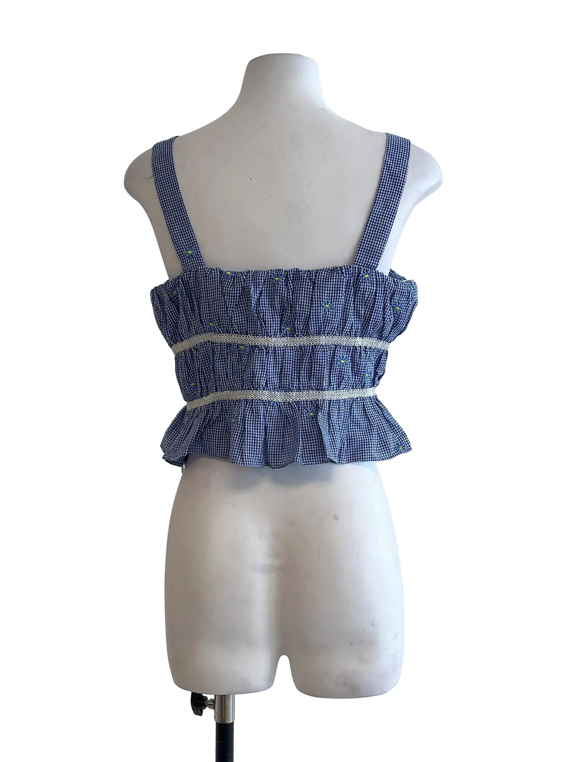 Cobalt Blue Square Neck Top