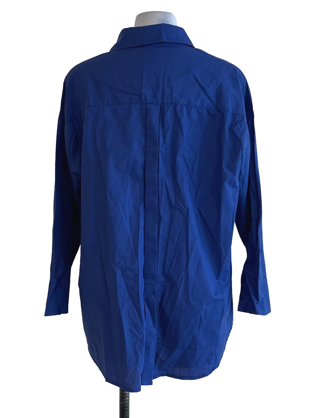 Cobalt Blue Button Down Blouse