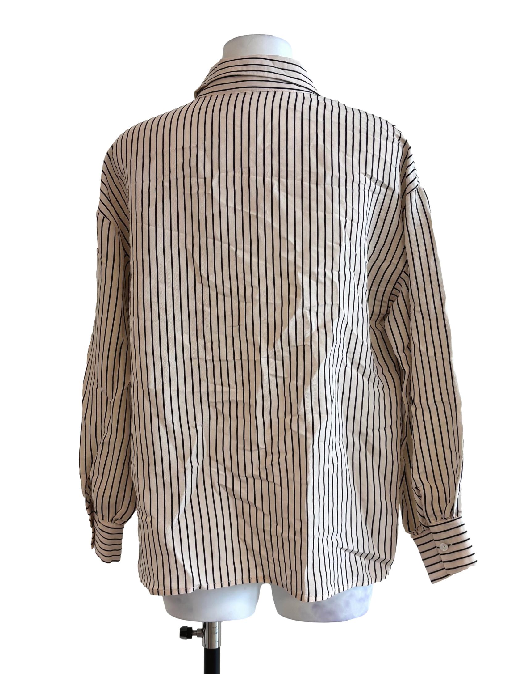 Coconut Beige Striped Shirt TEM