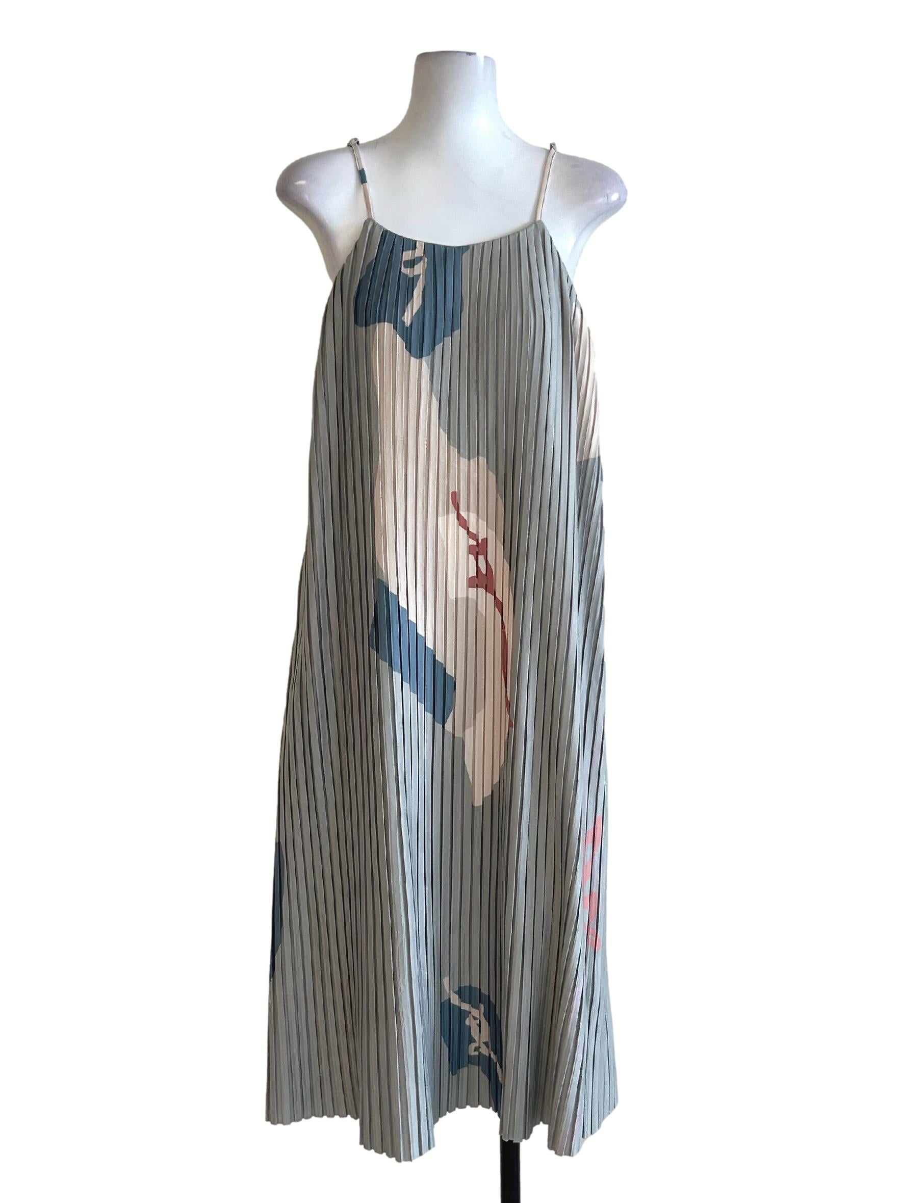 Sage Green Pleated Dress