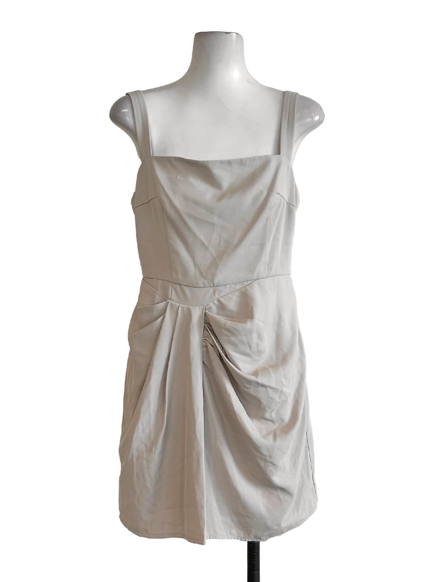 Beige Sheath Dress