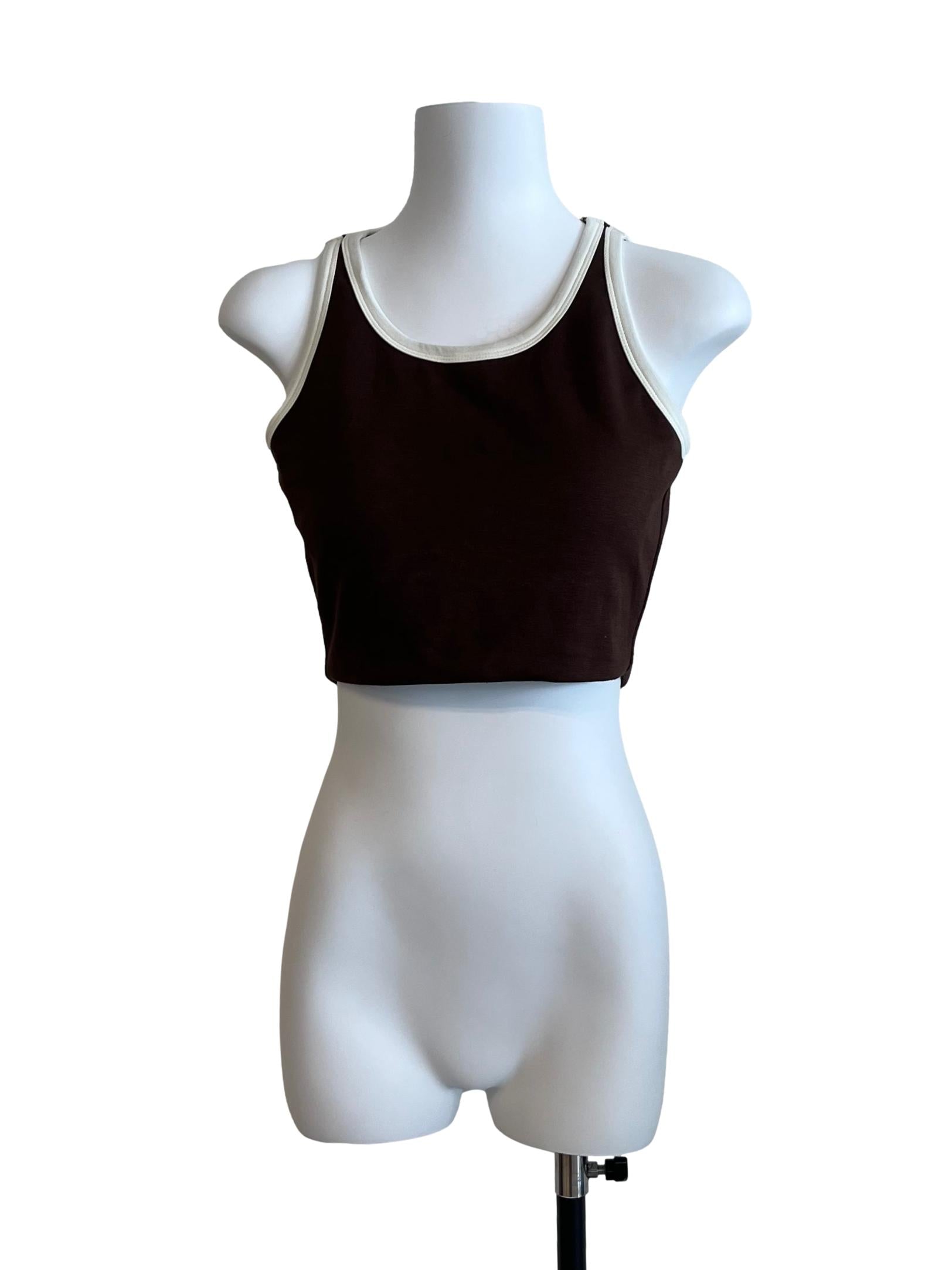 Pecan Brown Crop Top