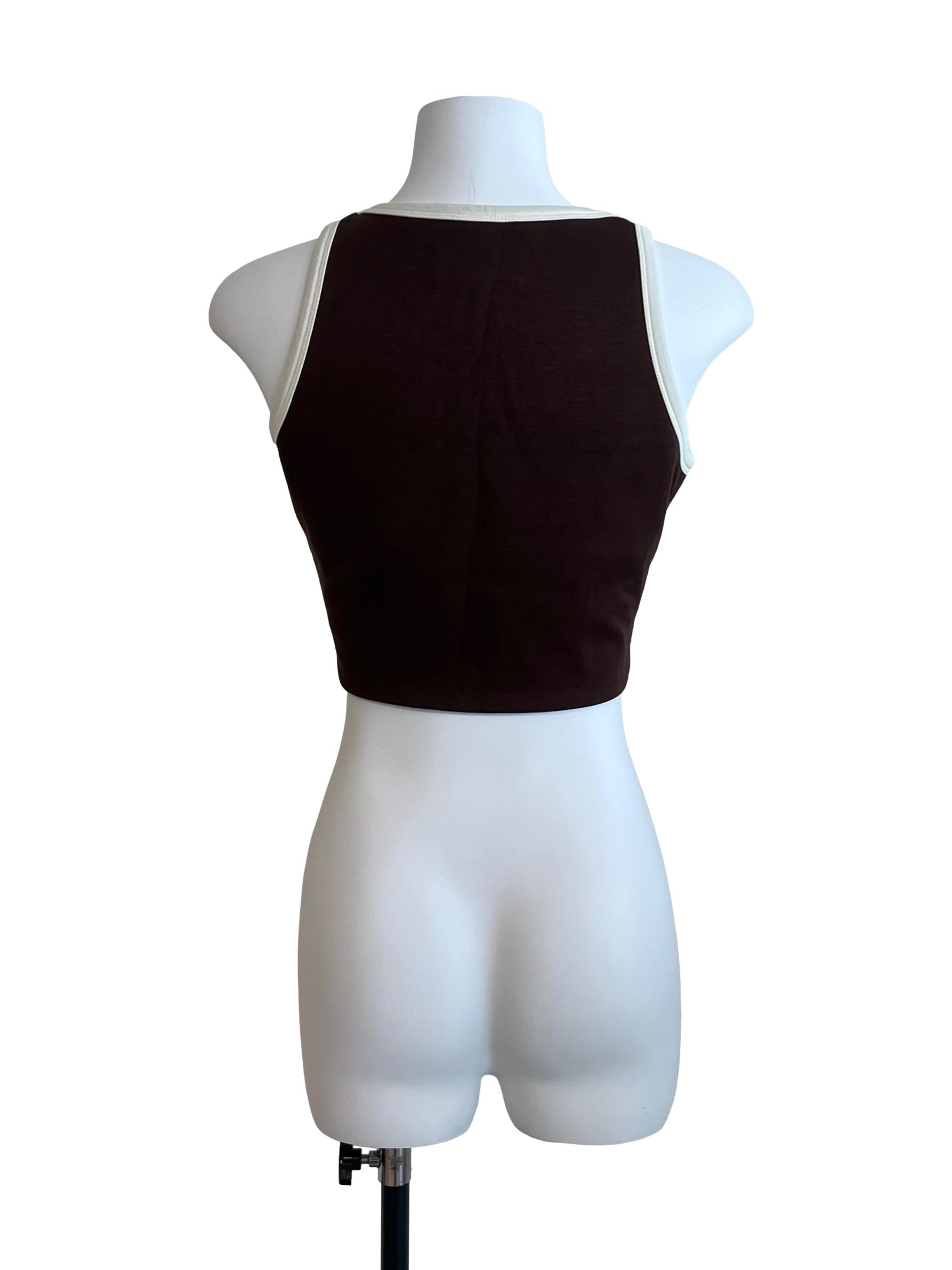 Pecan Brown Crop Top