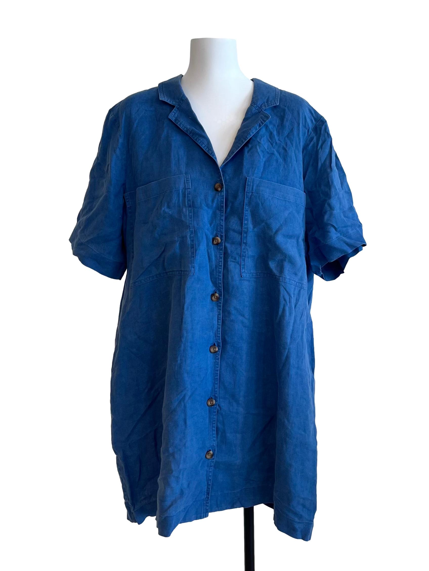 Denim Blue Knee Length Dress