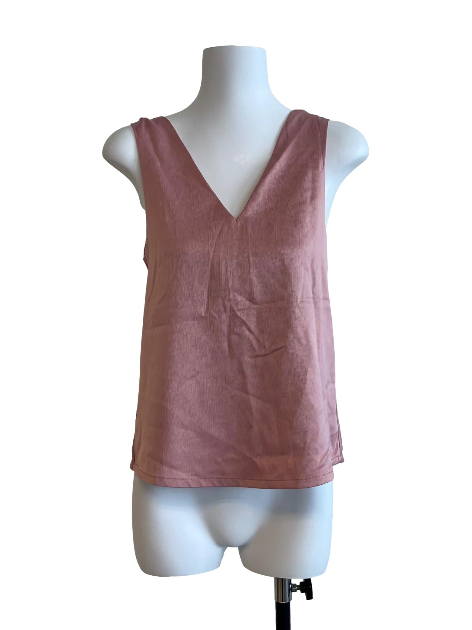 Baby Pink V-Neck Top