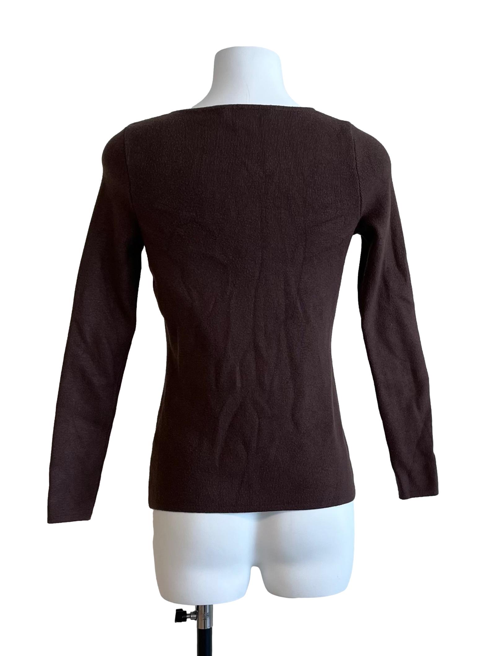 Brunette Brown Long Sleeve Top