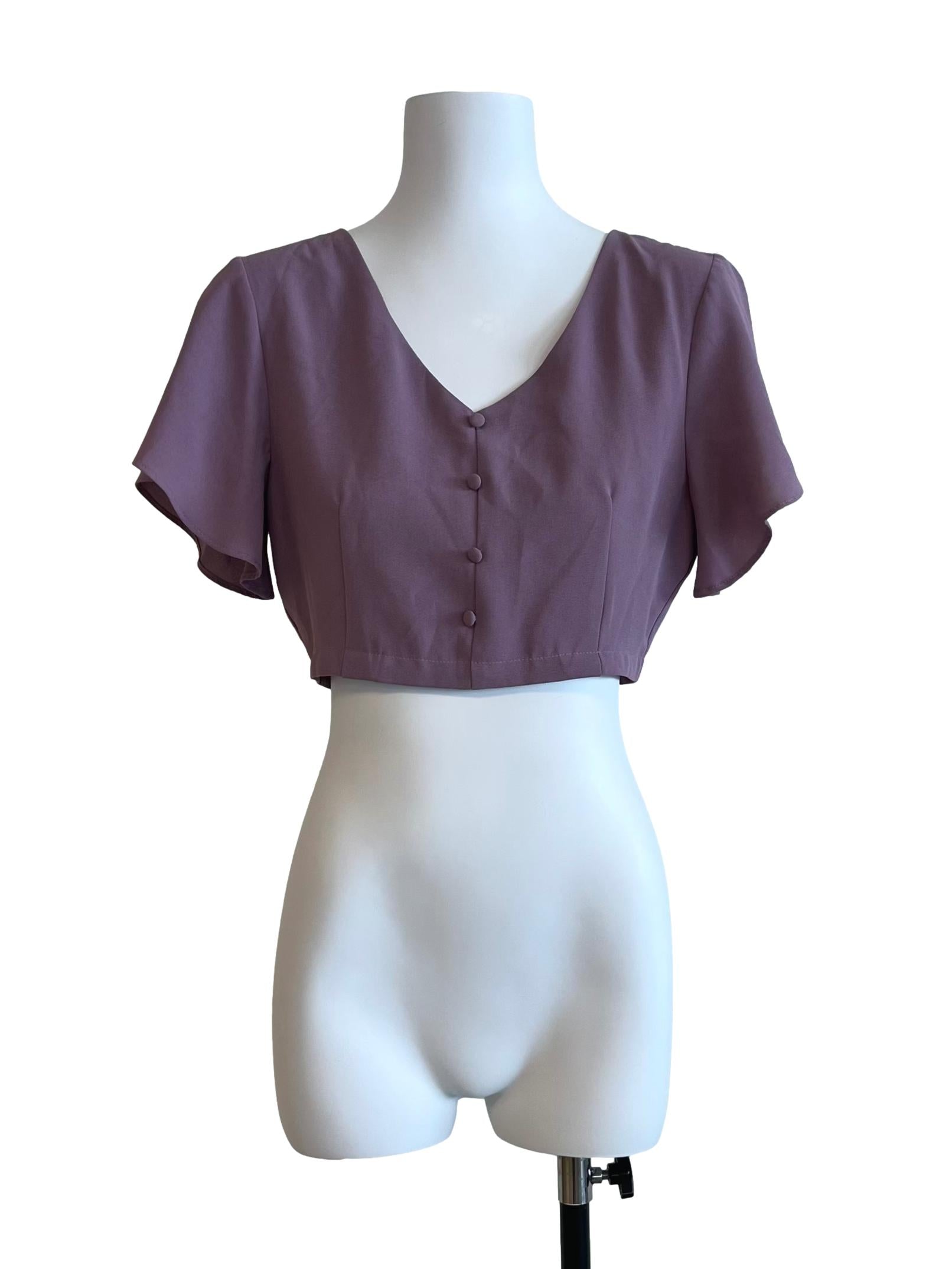 Iris Purple Crop Top