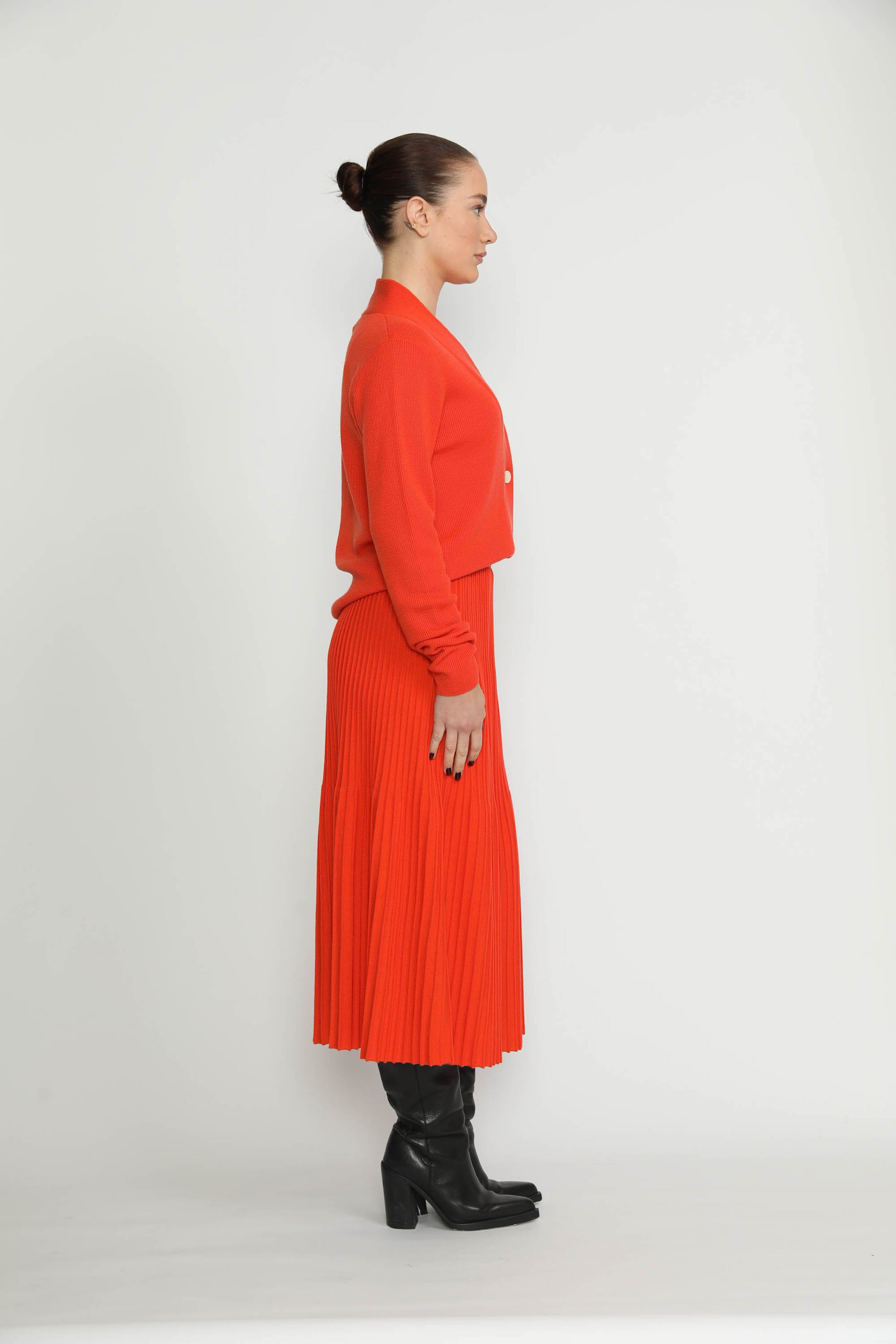 Appenzell Cardigan - Merino Wool Wrap Cardigan In Orange CSN