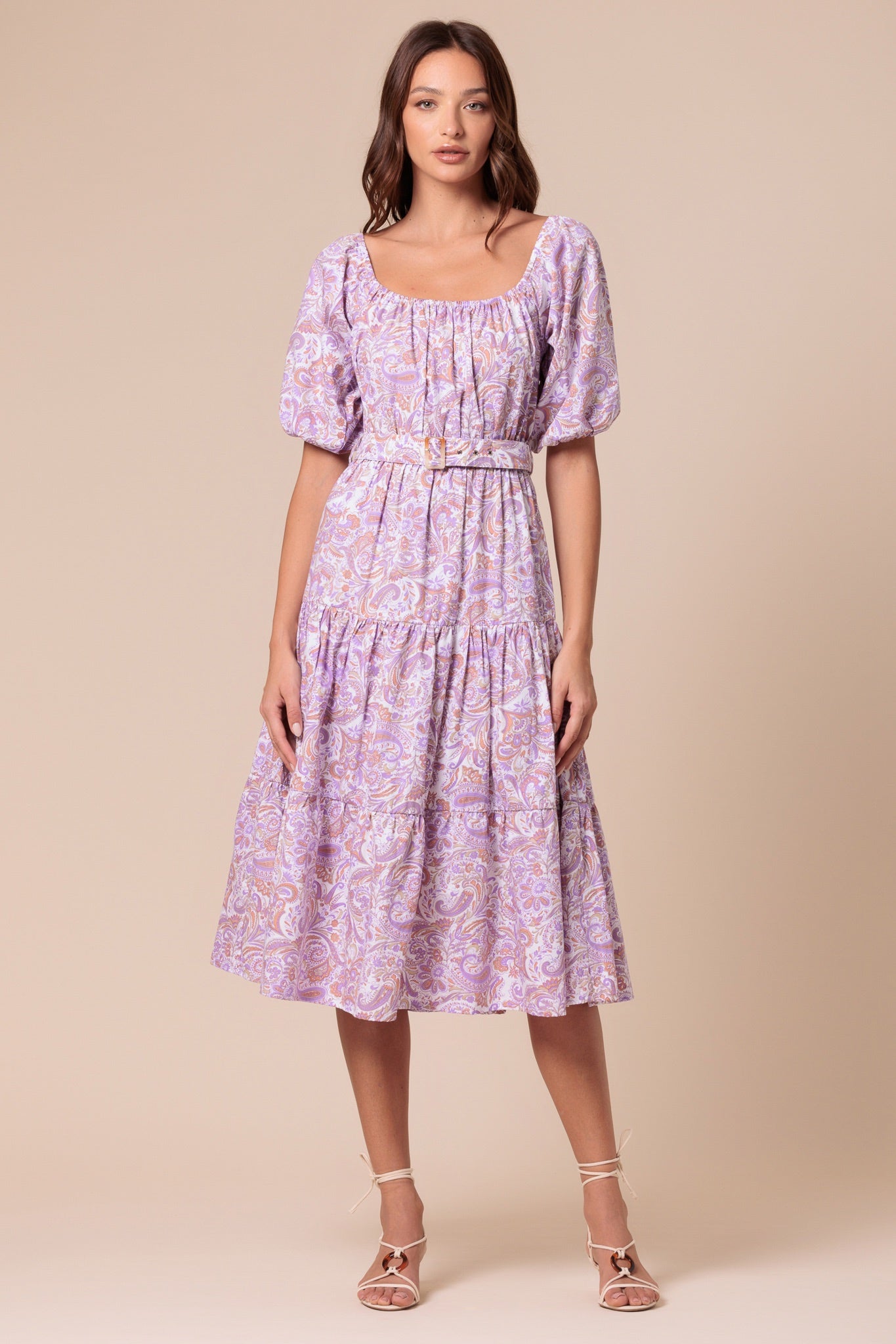 Arra Dress In Crystal Paisley - Purple CSN