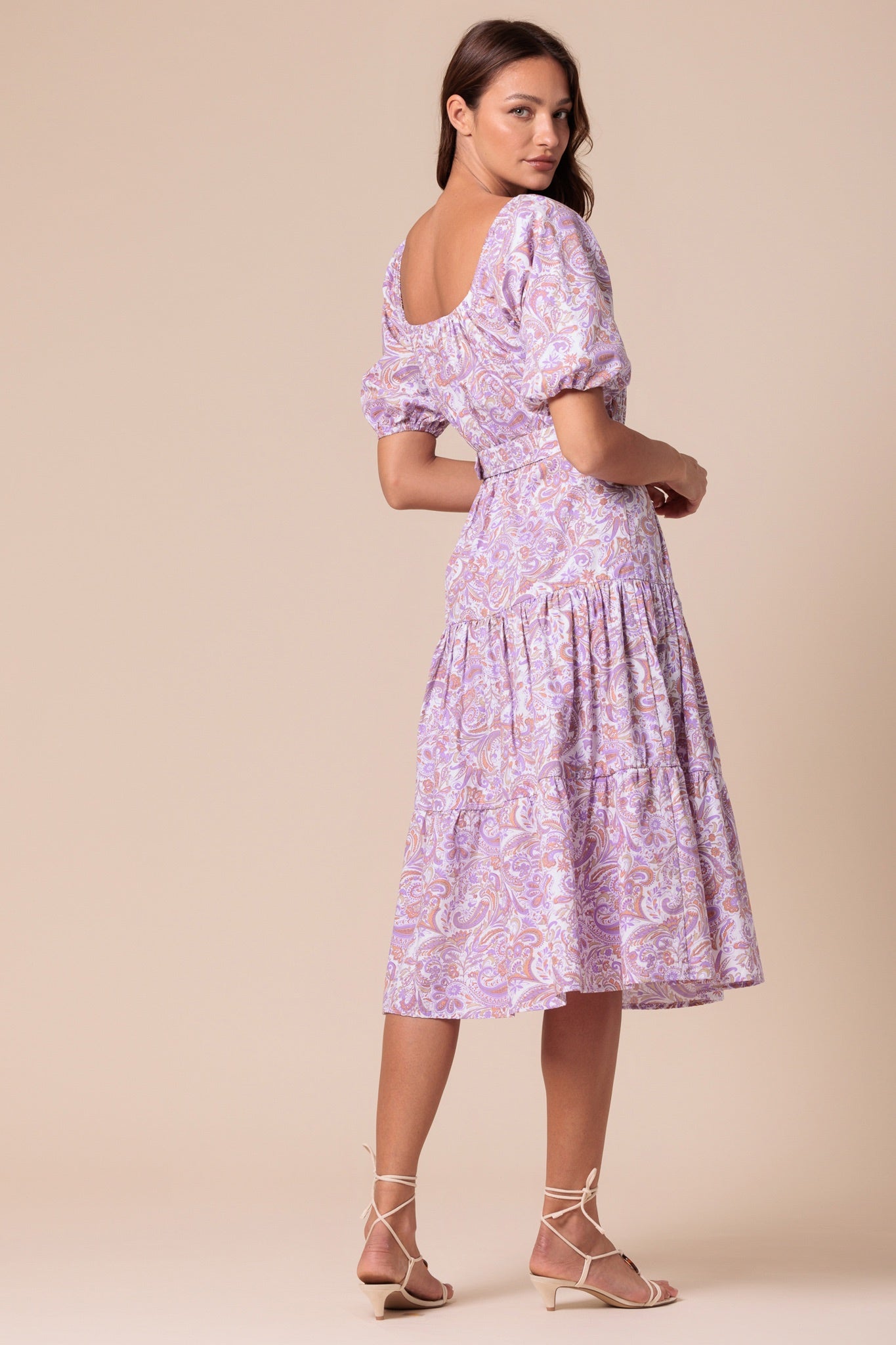 Arra Dress In Crystal Paisley - Purple CSN