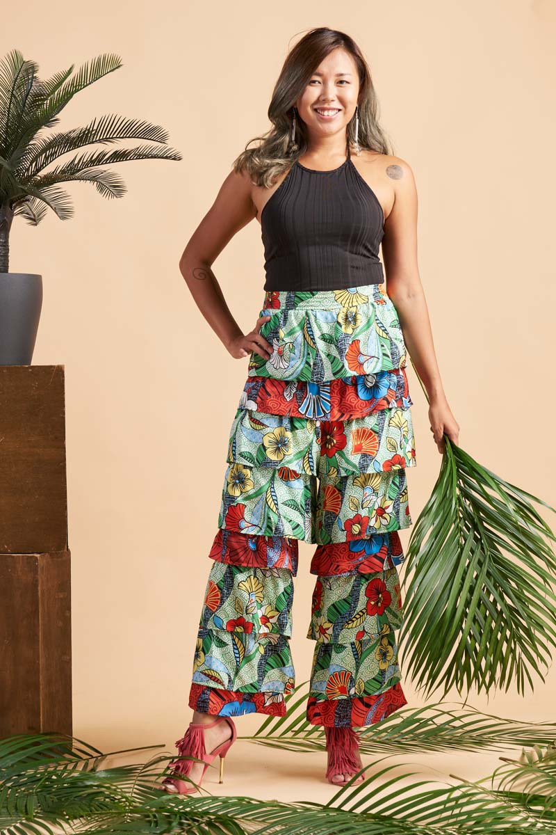 Mu Guiying Ruffle Pants - Multicolor CSN*