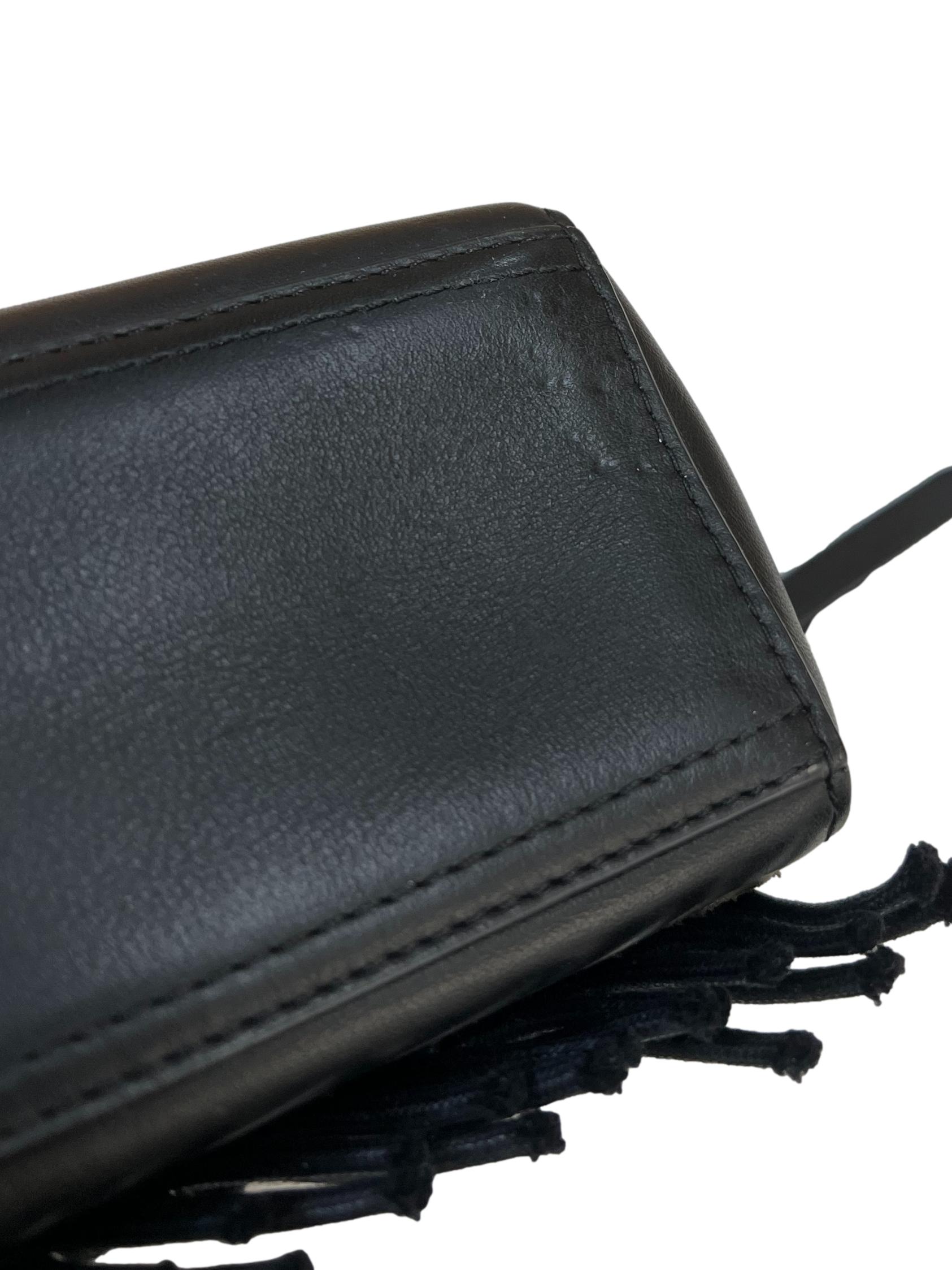 Black Forest Green Leather Bianca Suede Crossbody Bag