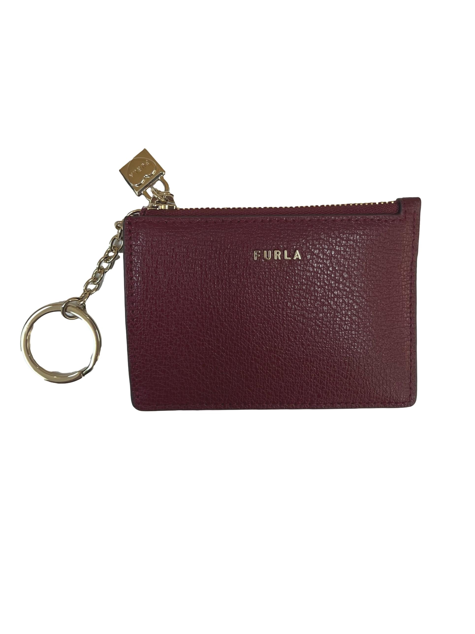 Maroon Heart Detail Card Holder