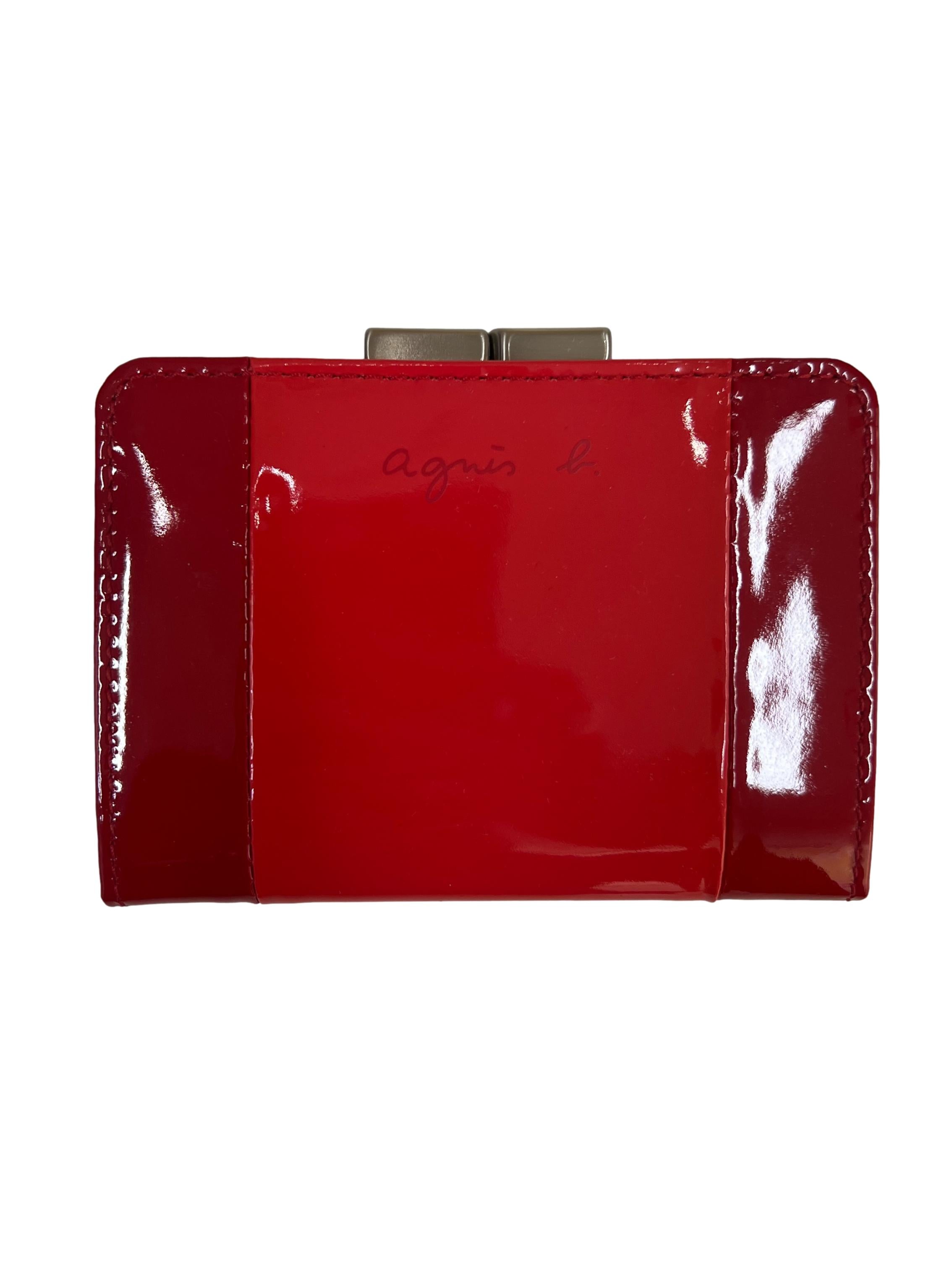 Red Orange Glossy Card Holder