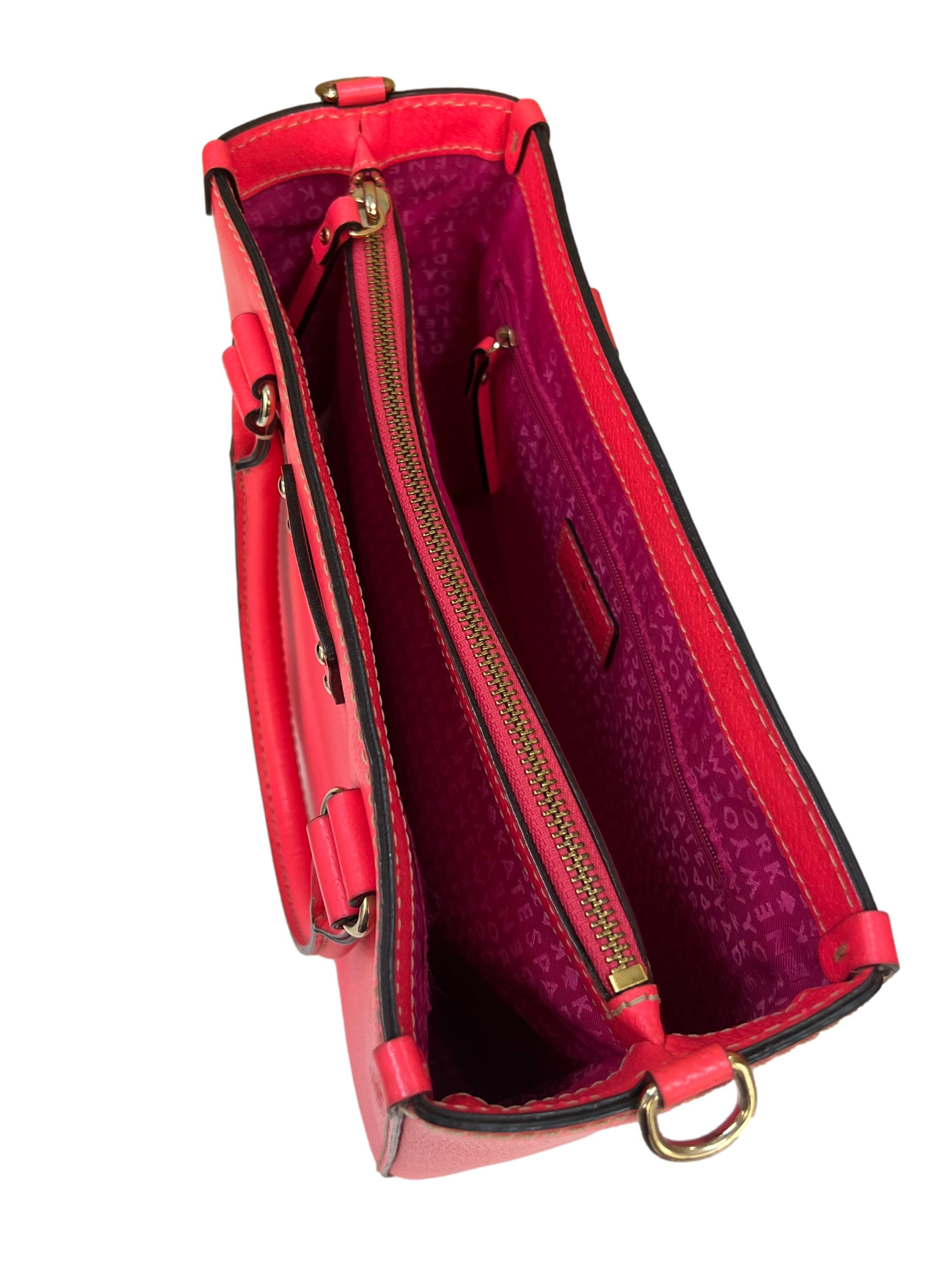 Neon Pink Wellesley Texture Leather Quinn Bag