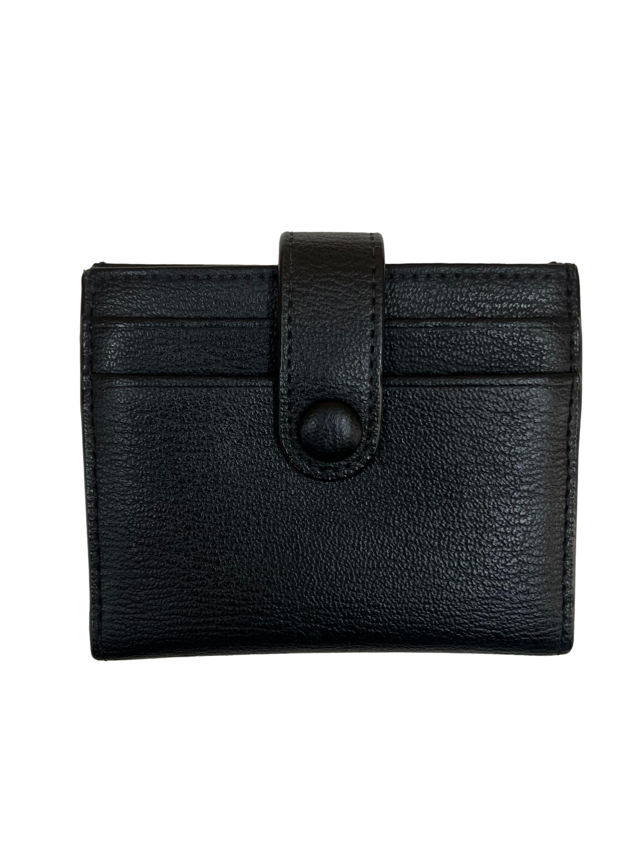 Black Snap Button Card Holder